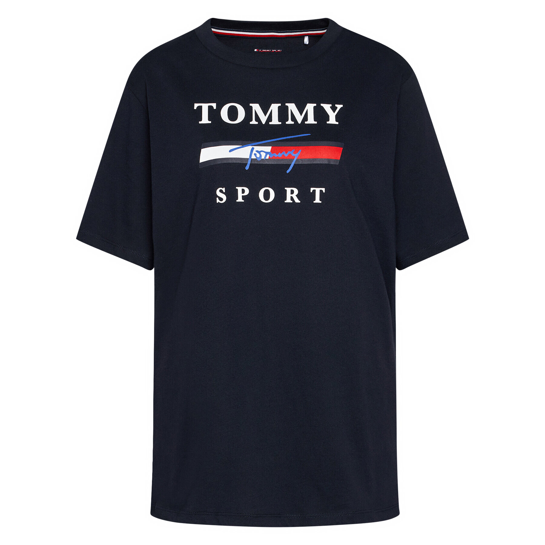 Tommy Sport T-Shirt Graphic S10S100694 Tmavomodrá Regular Fit - Pepit.cz