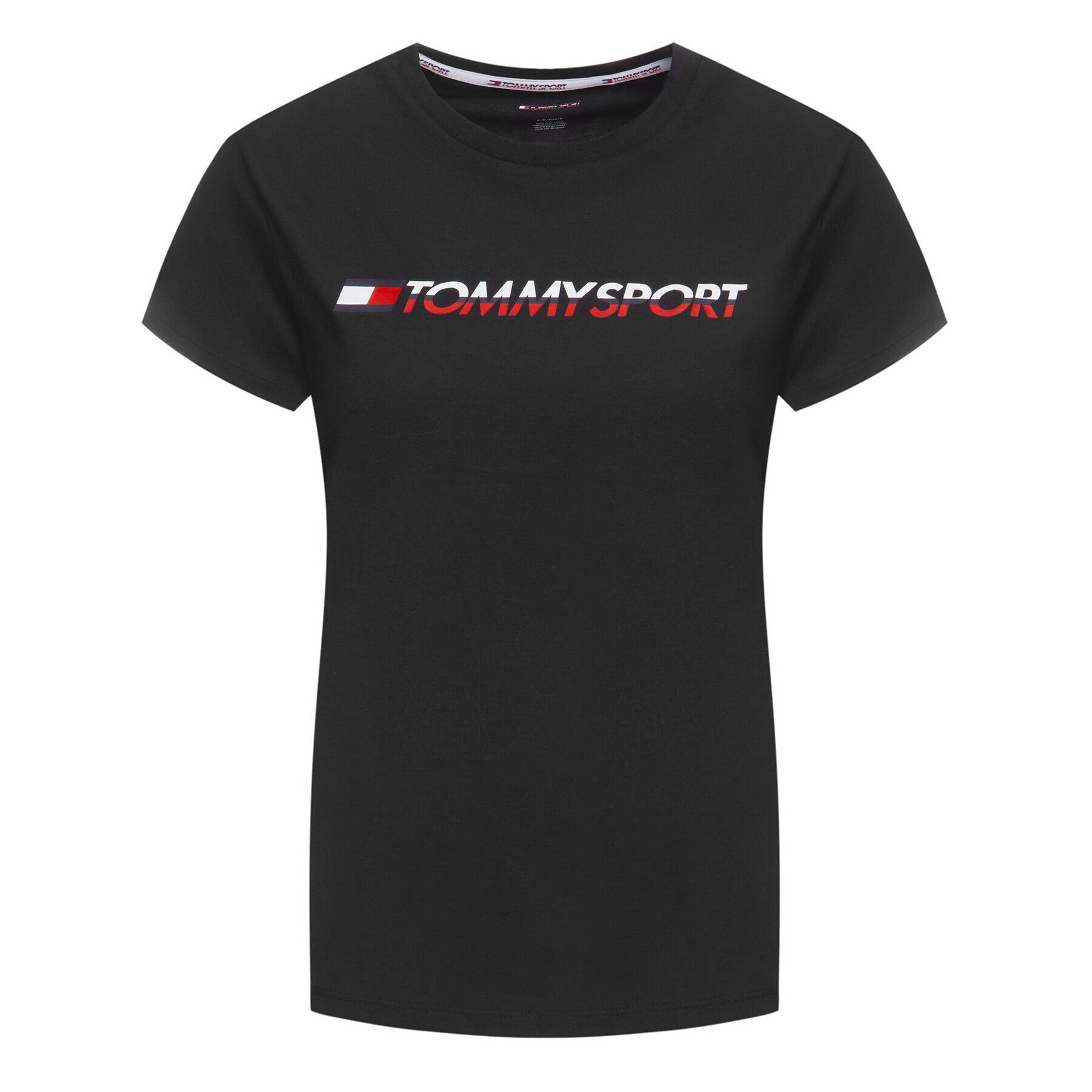 Tommy Sport T-Shirt Logo S10S100061 Černá Regular Fit - Pepit.cz