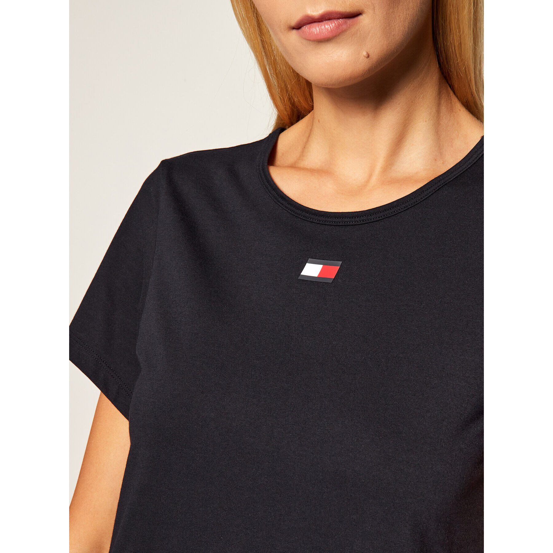 Tommy Sport T-Shirt Piping S10S100591 Tmavomodrá Regular Fit - Pepit.cz