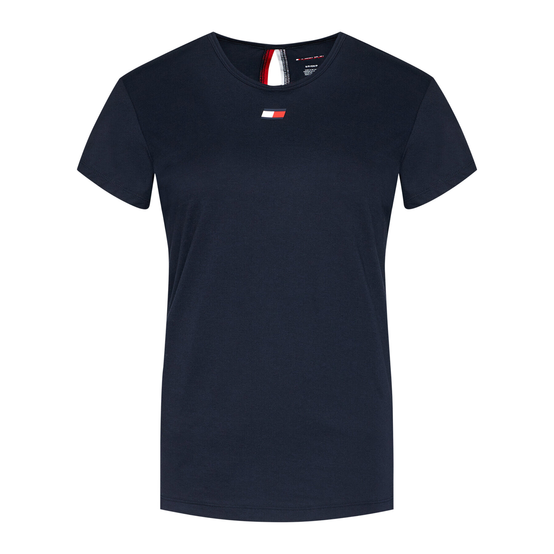 Tommy Sport T-Shirt Piping S10S100591 Tmavomodrá Regular Fit - Pepit.cz