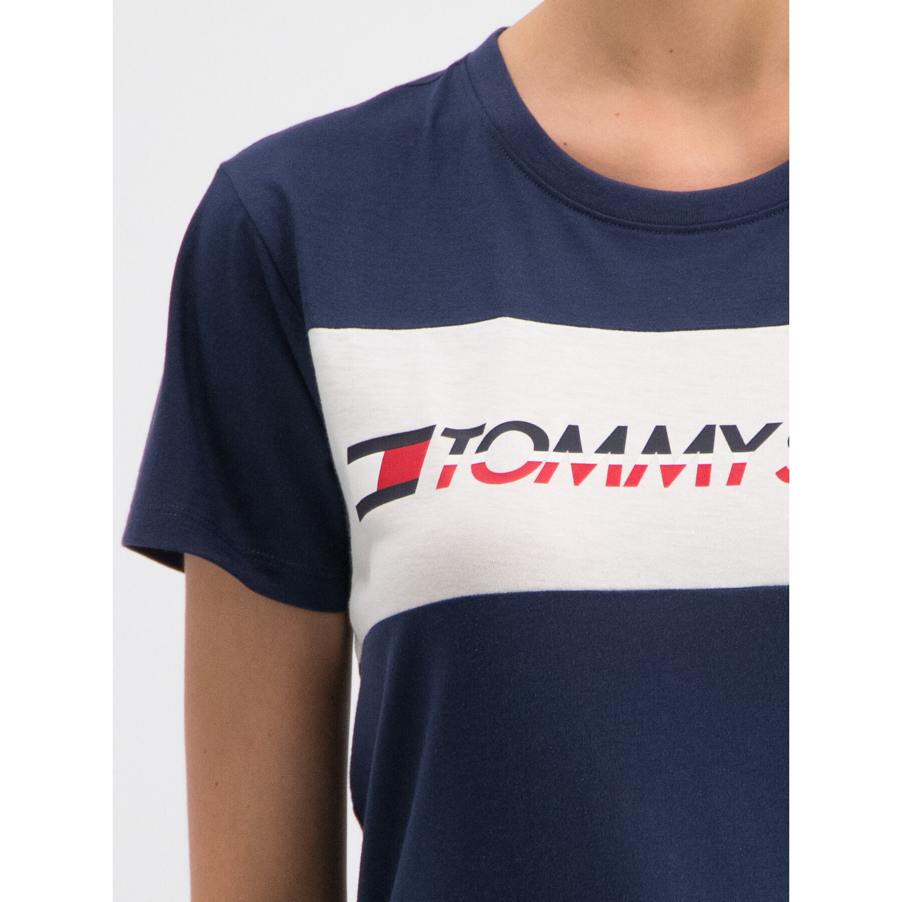 Tommy Sport T-Shirt S10S100123 Tmavomodrá Regular Fit - Pepit.cz