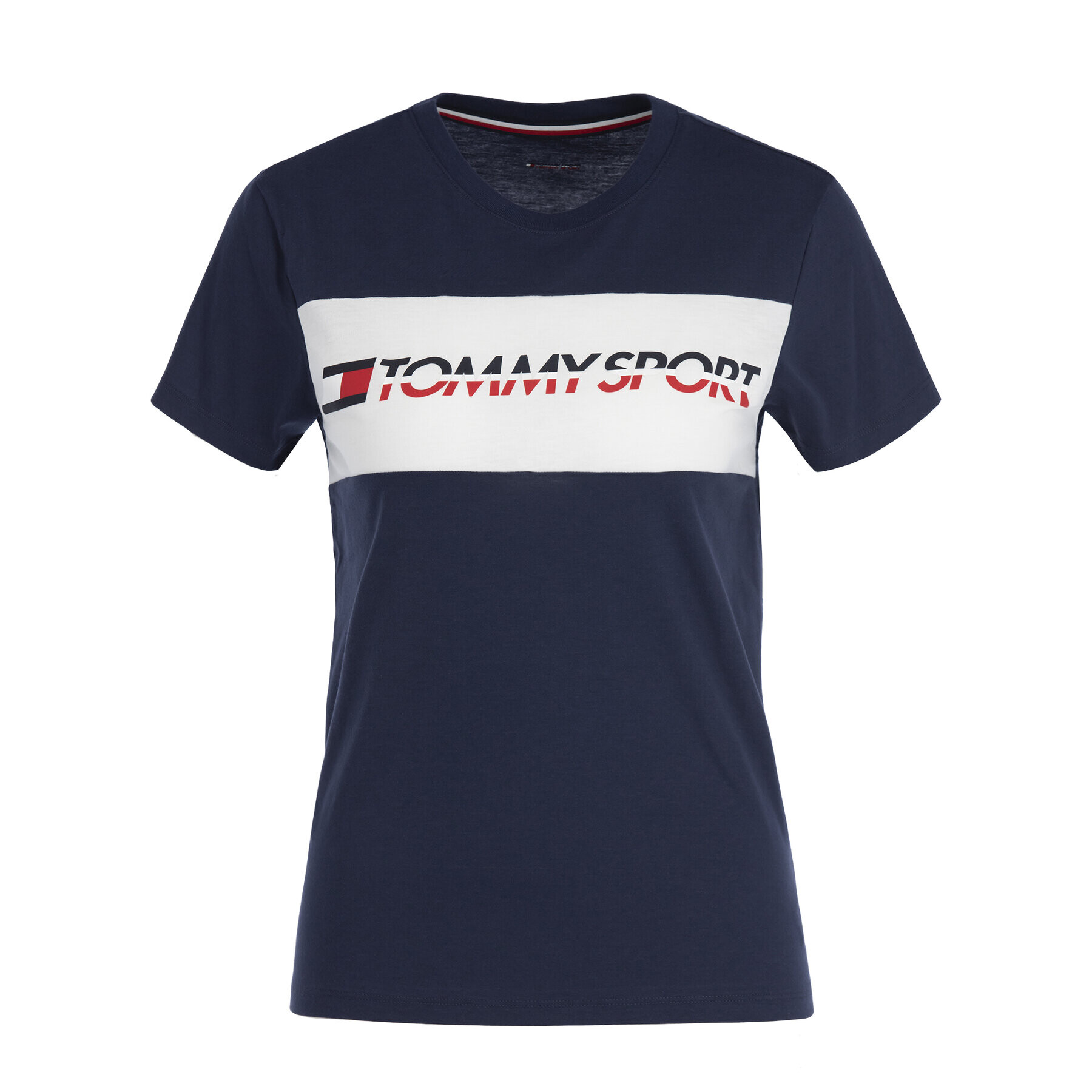 Tommy Sport T-Shirt S10S100123 Tmavomodrá Regular Fit - Pepit.cz