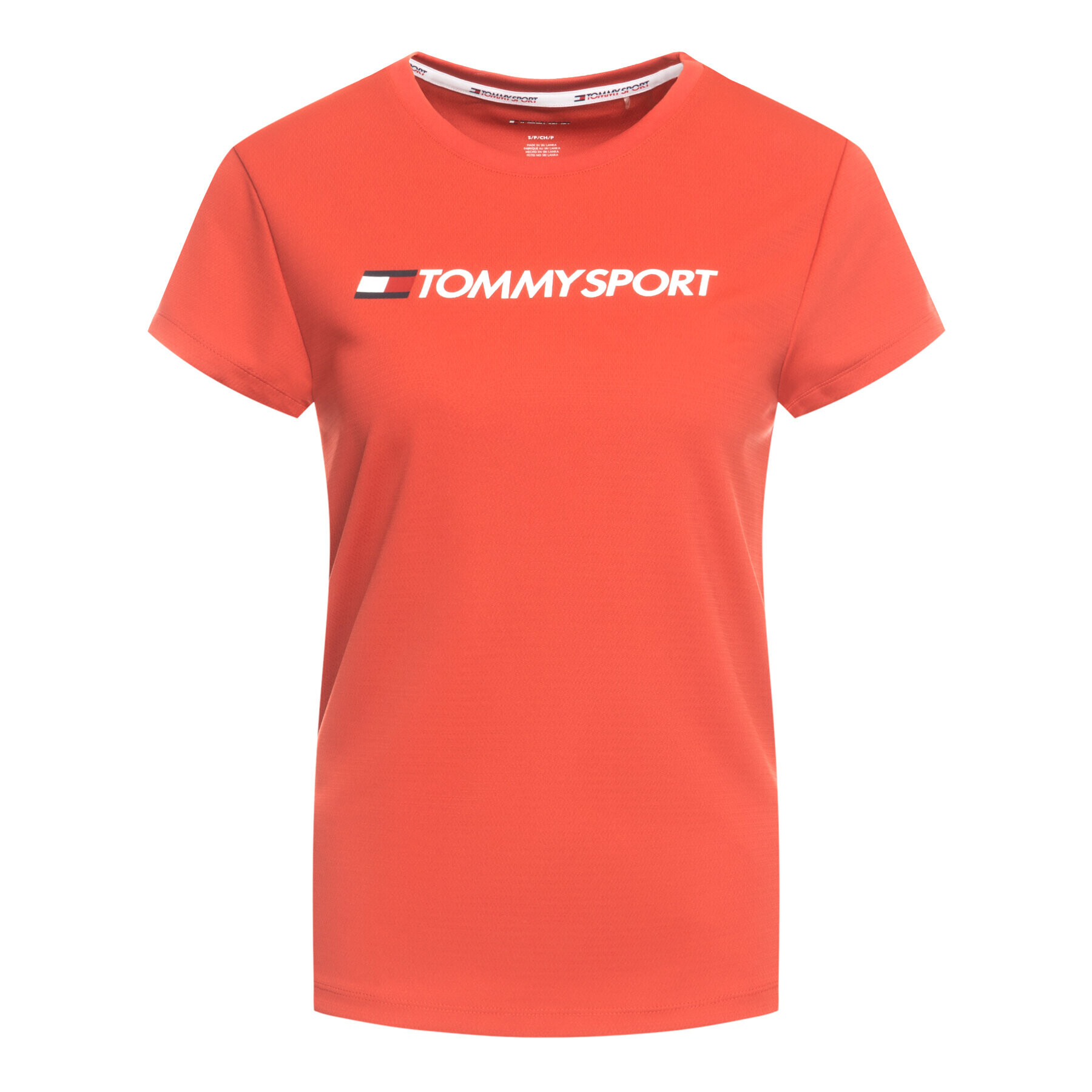 Tommy Sport T-Shirt Tee Chest Logo S10S100055 Červená Regular Fit - Pepit.cz