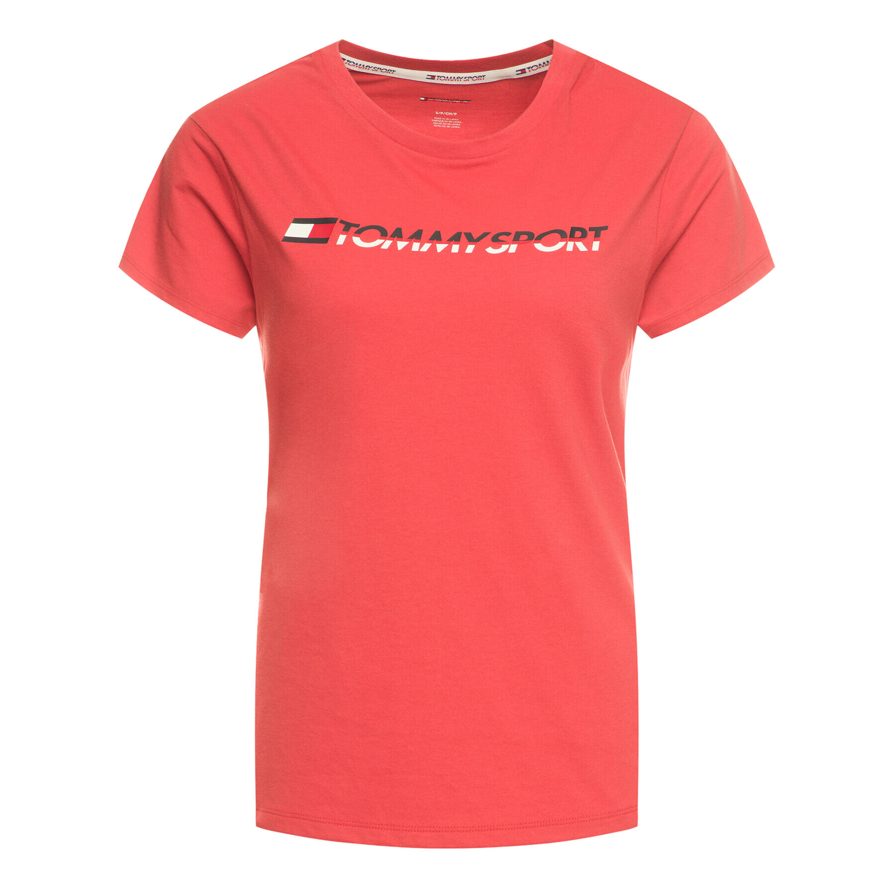 Tommy Sport T-Shirt Tee Logo S10S100061 Červená Regular Fit - Pepit.cz