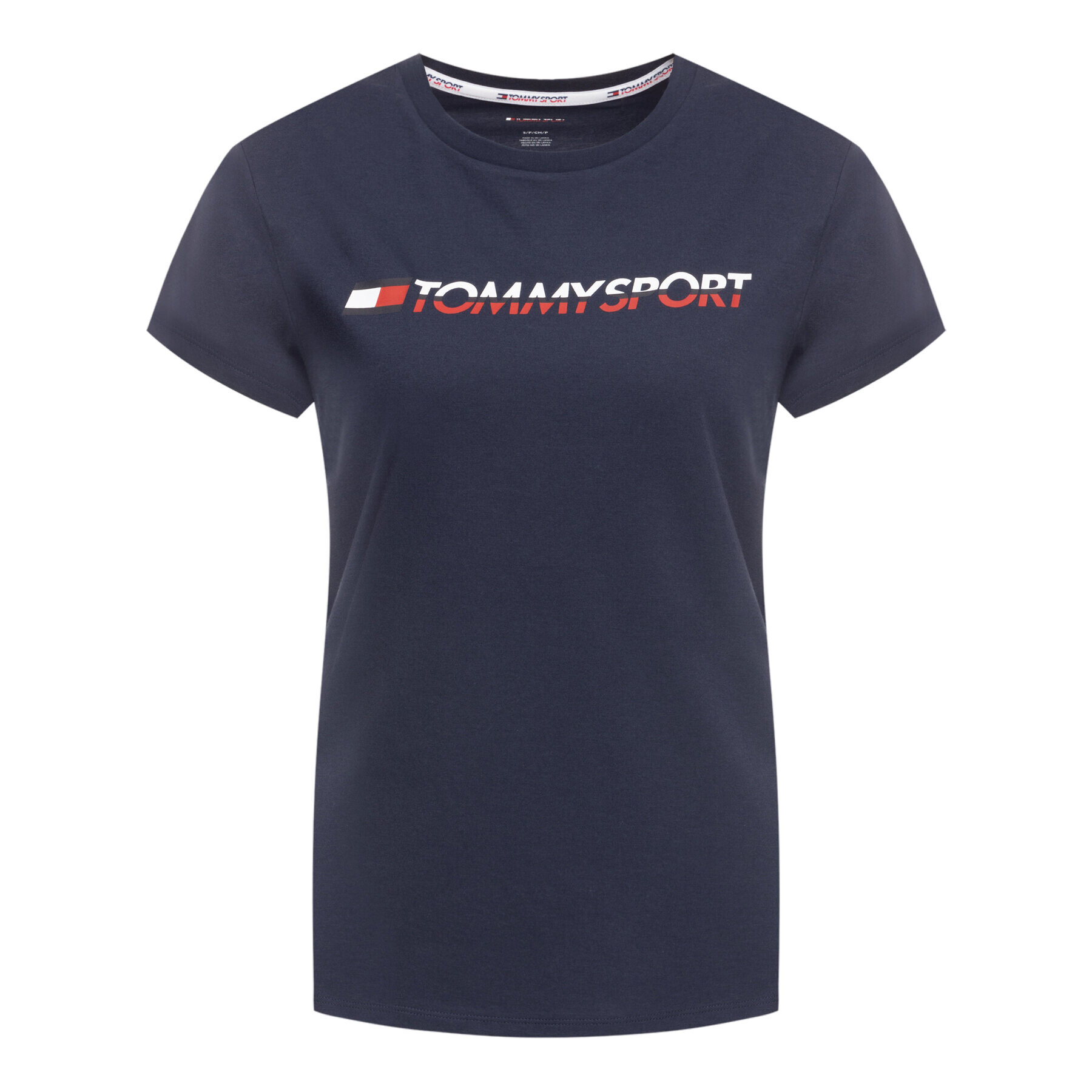 Tommy Sport T-Shirt Tee Logo S10S100061 Tmavomodrá Regular Fit - Pepit.cz