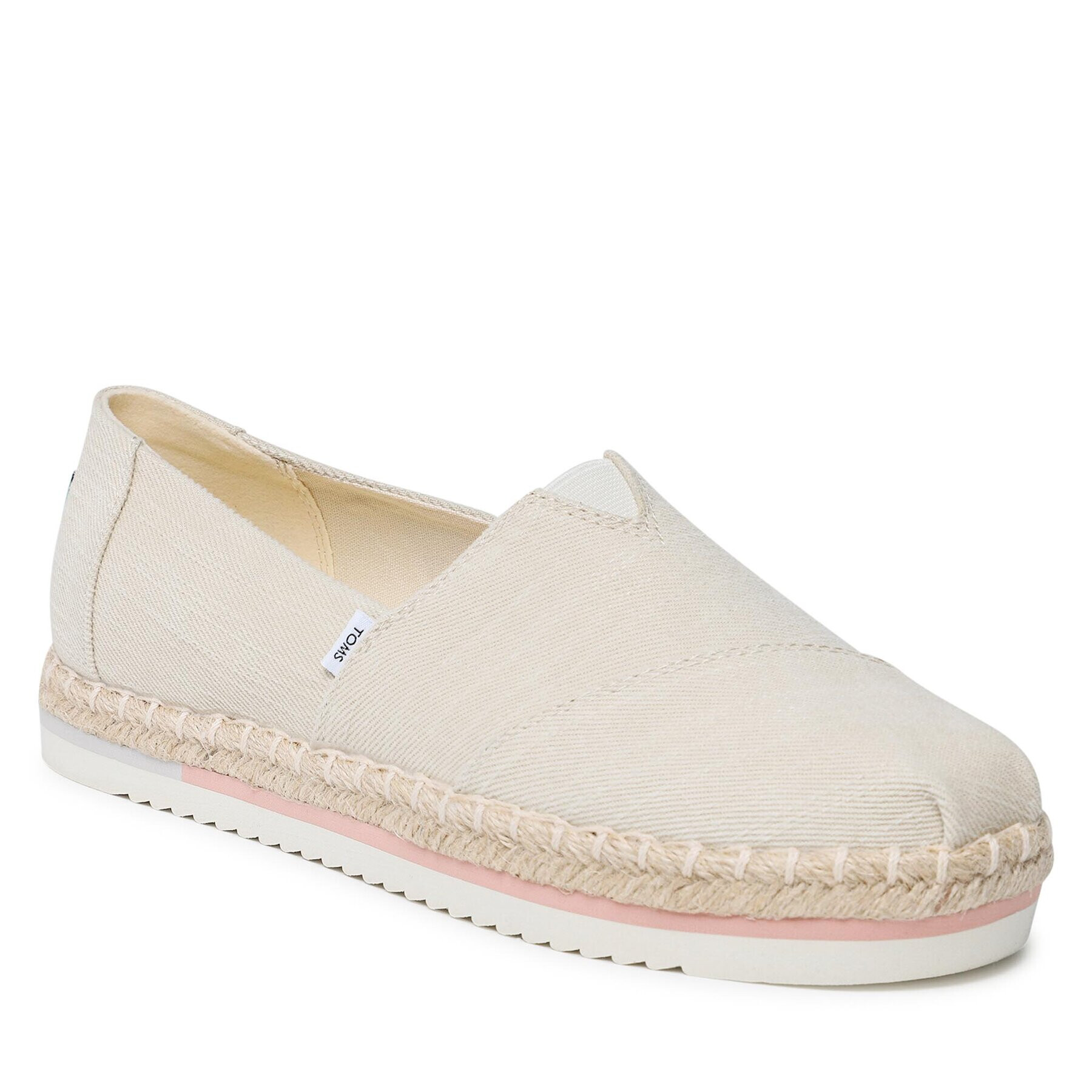 Toms Espadrilky Alpargata Platform Rope 10017830 Béžová - Pepit.cz