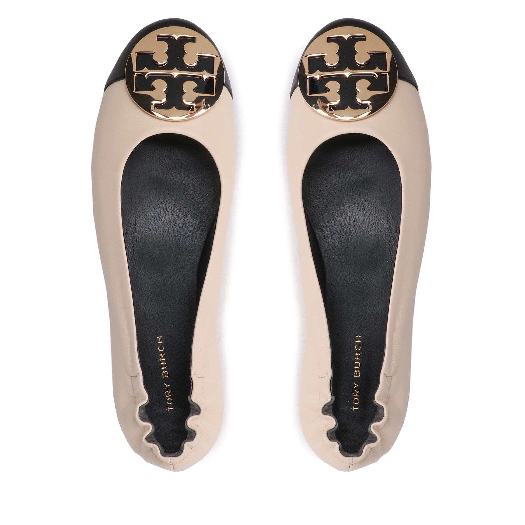 Tory Burch Baleríny Claire Cap Toe Ballet 148336 Béžová - Pepit.cz