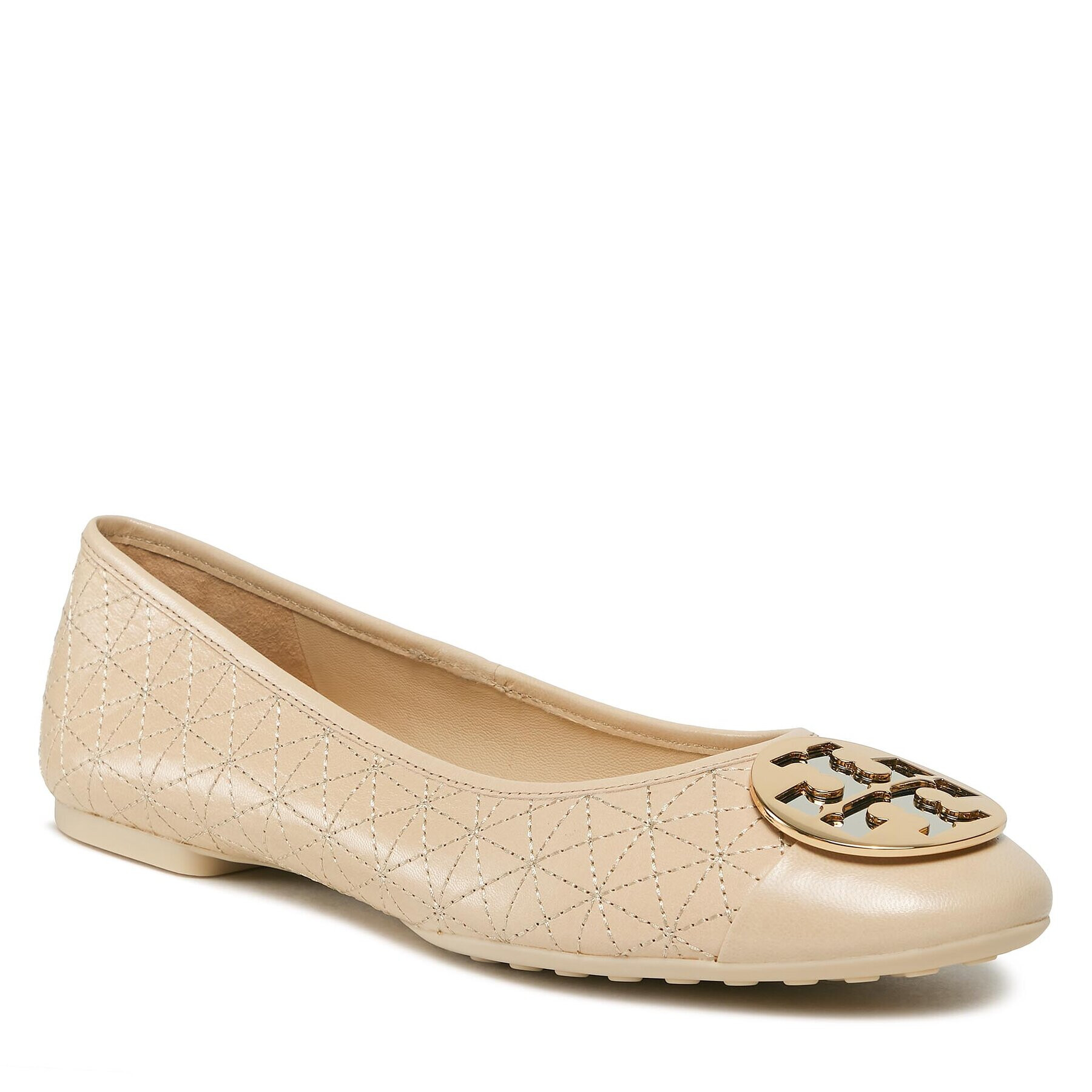 Tory Burch Baleríny Claire Quilted Ballet 156810 Béžová - Pepit.cz