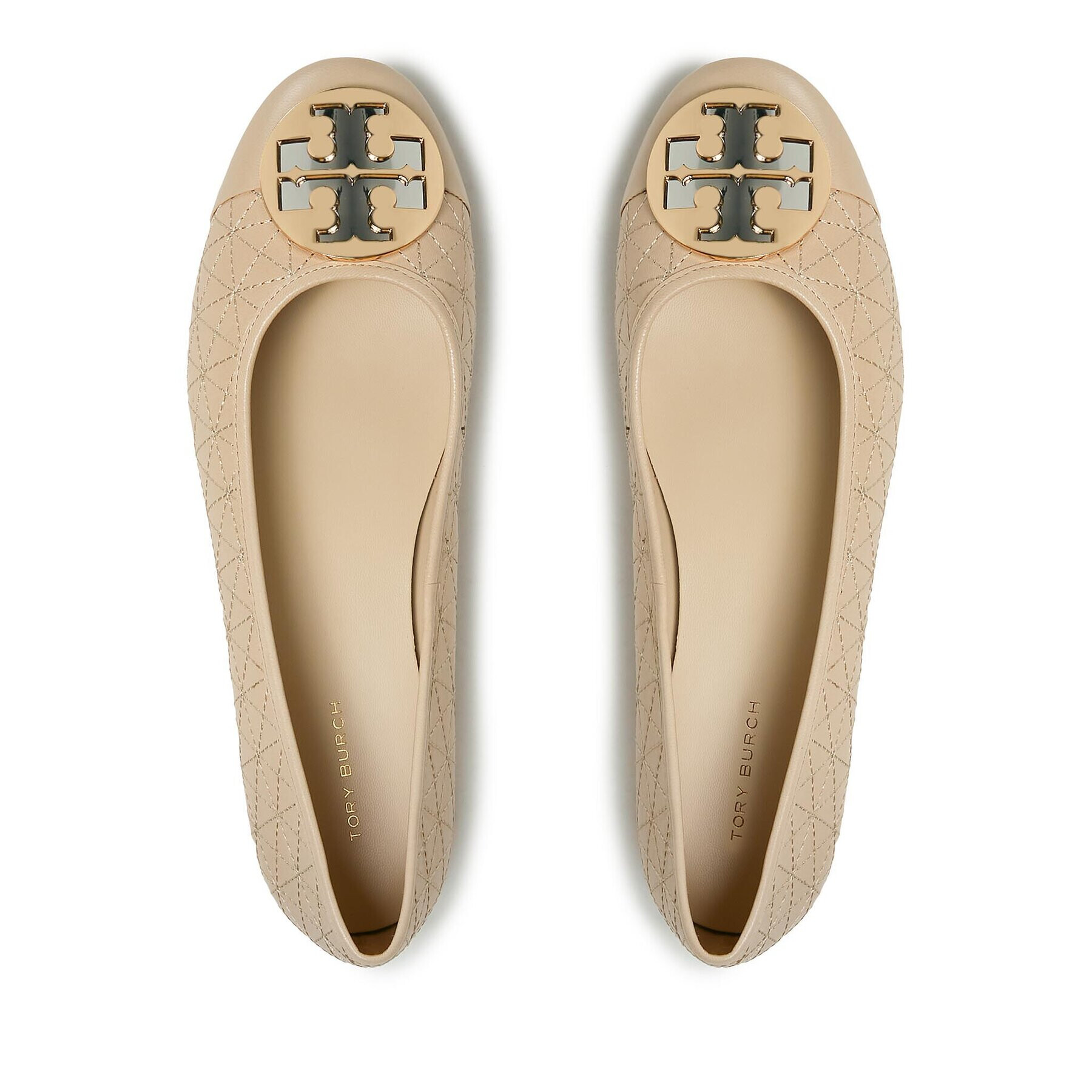 Tory Burch Baleríny Claire Quilted Ballet 156810 Béžová - Pepit.cz