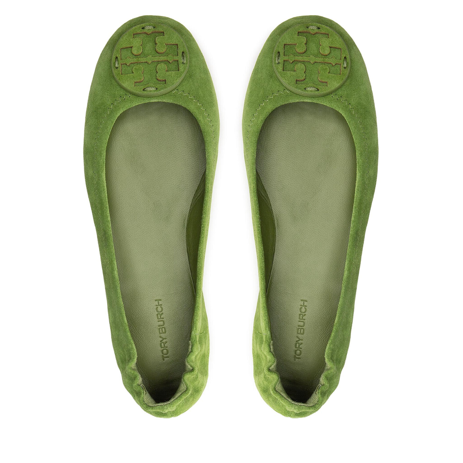 Tory Burch Baleríny Mini Travel Ballet 137124 Zelená - Pepit.cz