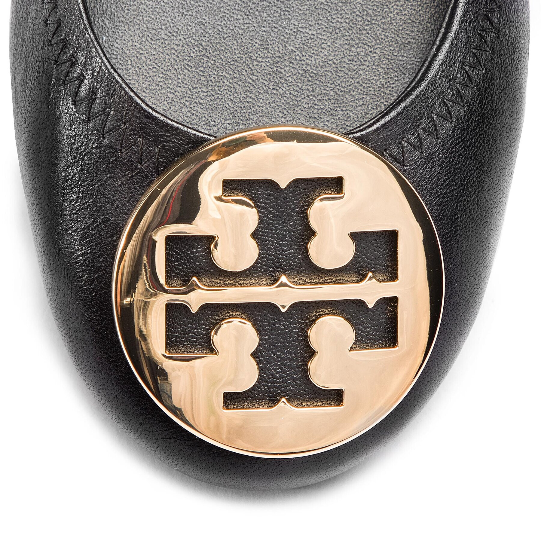 Tory Burch Baleríny Minnie Travel Ballet With Metal Logo 50393 Černá - Pepit.cz