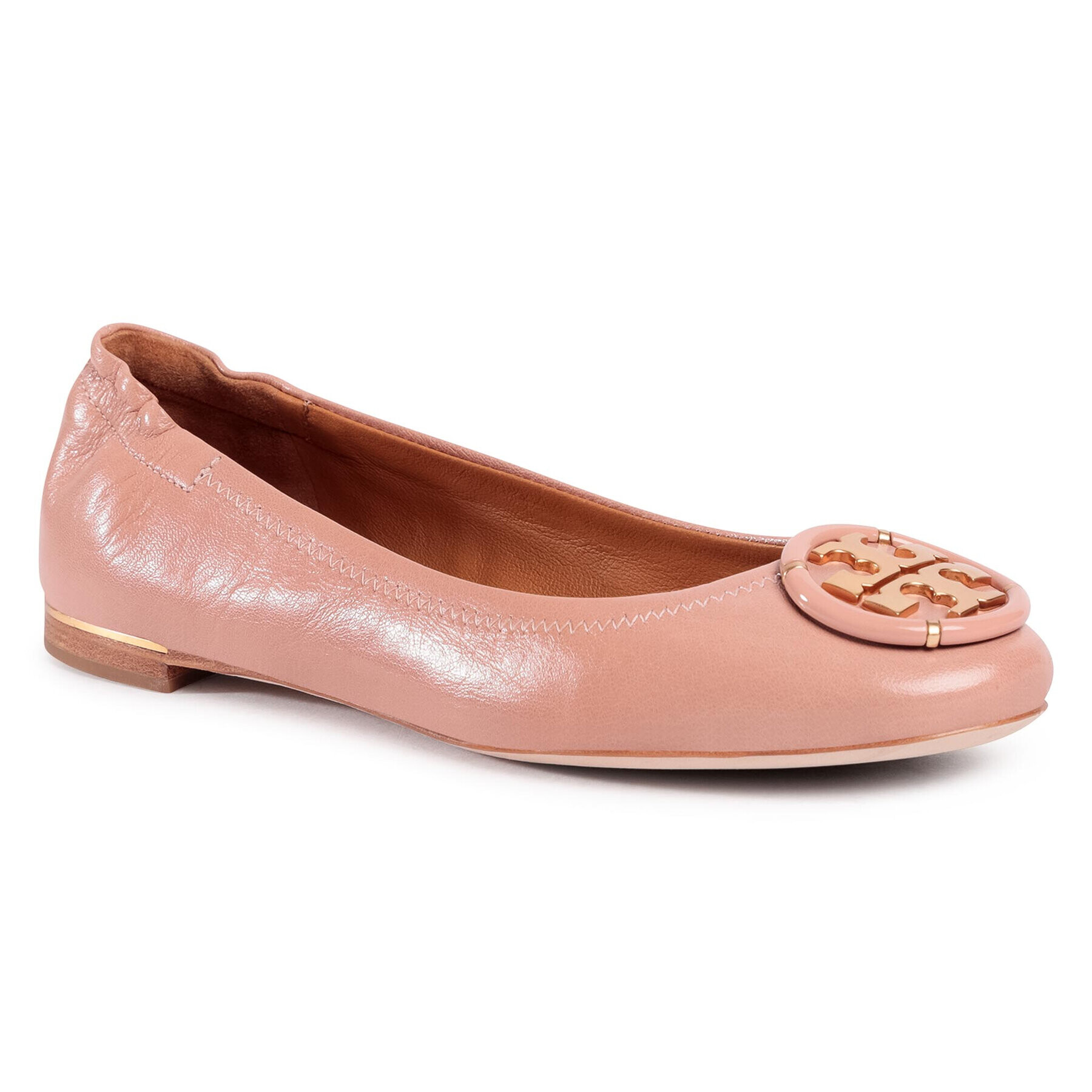 Tory Burch Baleríny Multi Logo Elastic Ballet 82218 Růžová - Pepit.cz