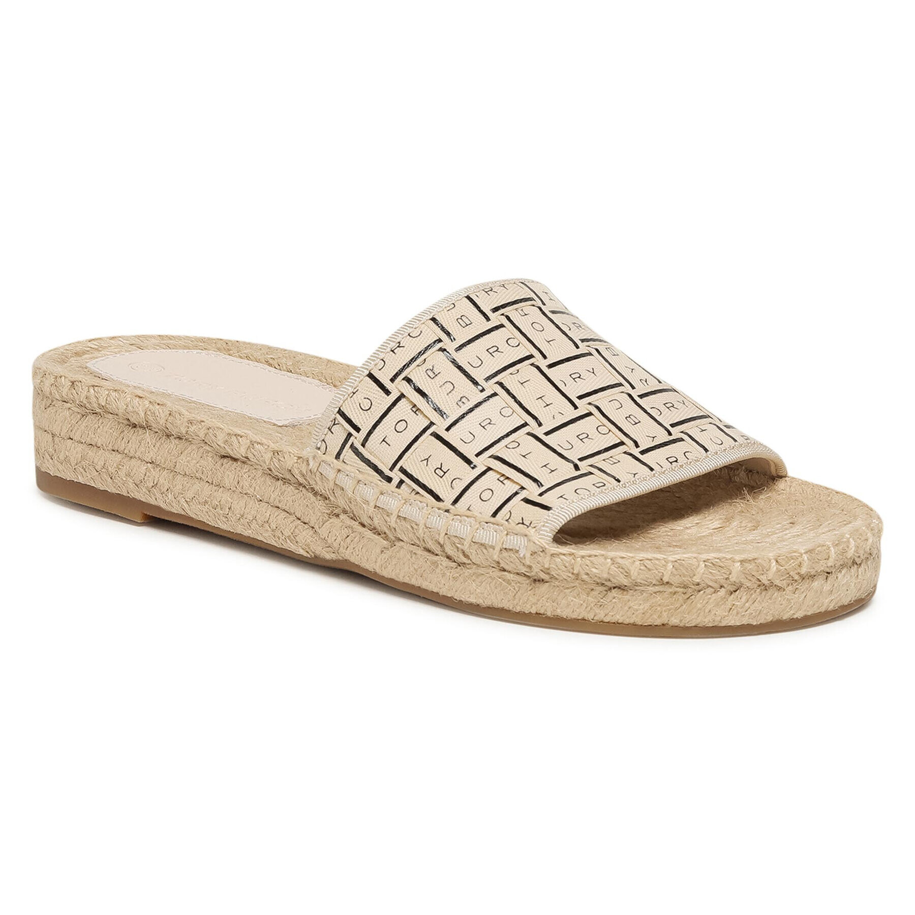 Tory Burch Espadrilky Tory Ribbon Espadrille Slide 80919 Béžová - Pepit.cz