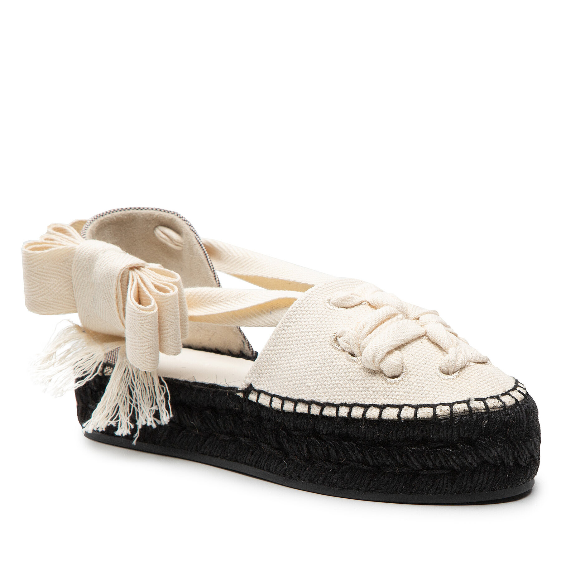 Tory Burch Espadrilky Woven Bouble T Espadrille 282 Béžová - Pepit.cz