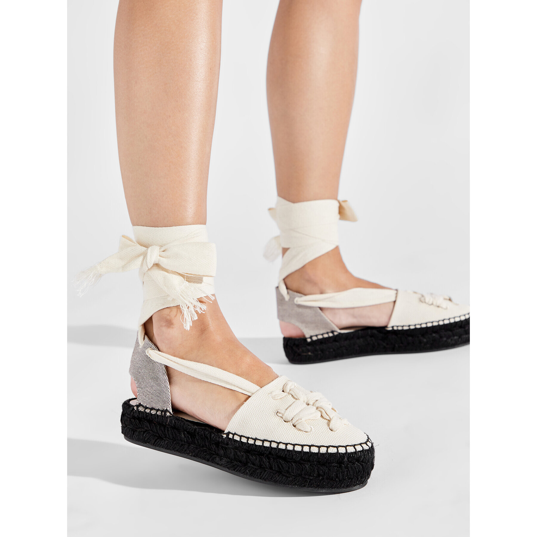 Tory Burch Espadrilky Woven Bouble T Espadrille 282 Béžová - Pepit.cz