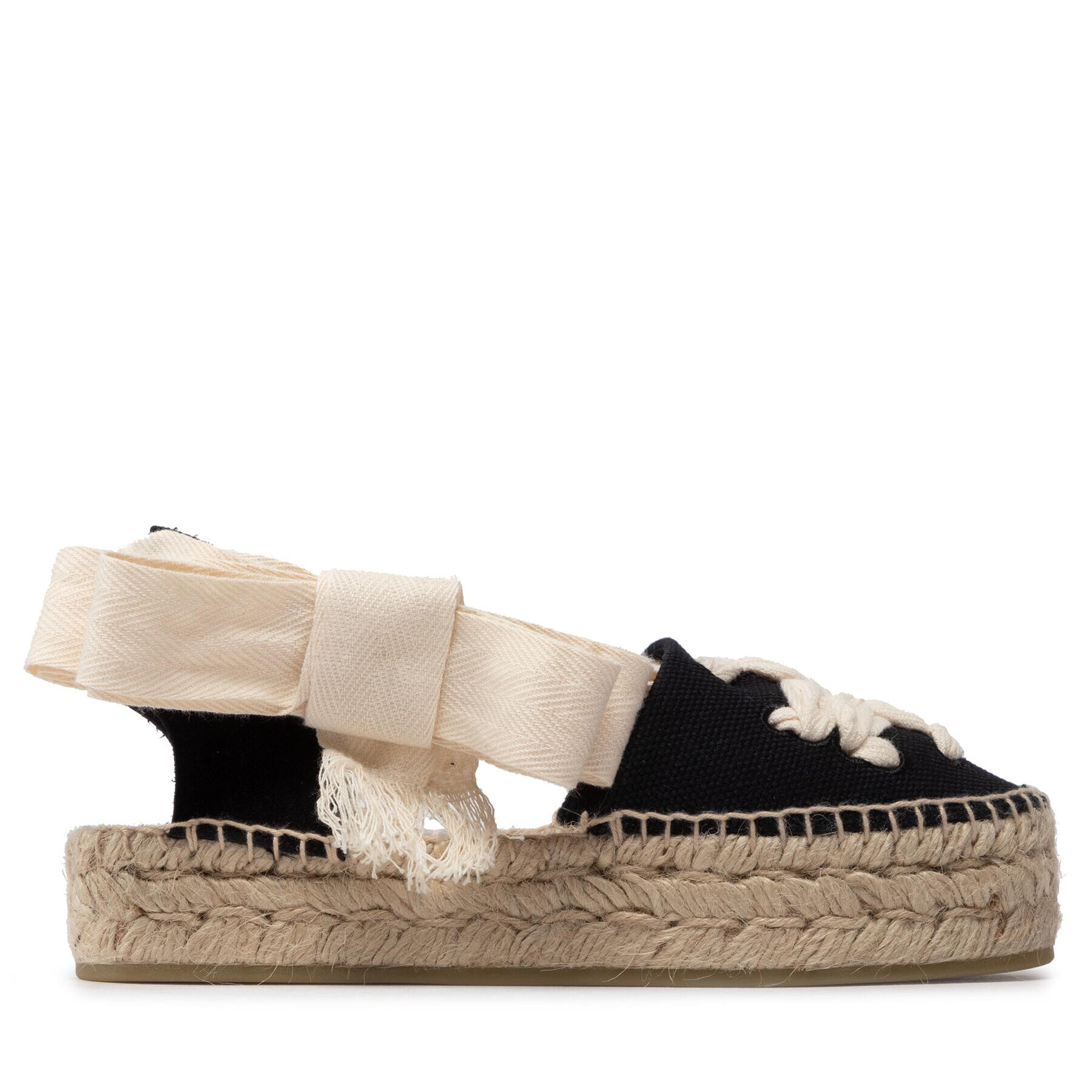 Tory Burch Espadrilky Woven Double Espadrille 140308 Černá - Pepit.cz