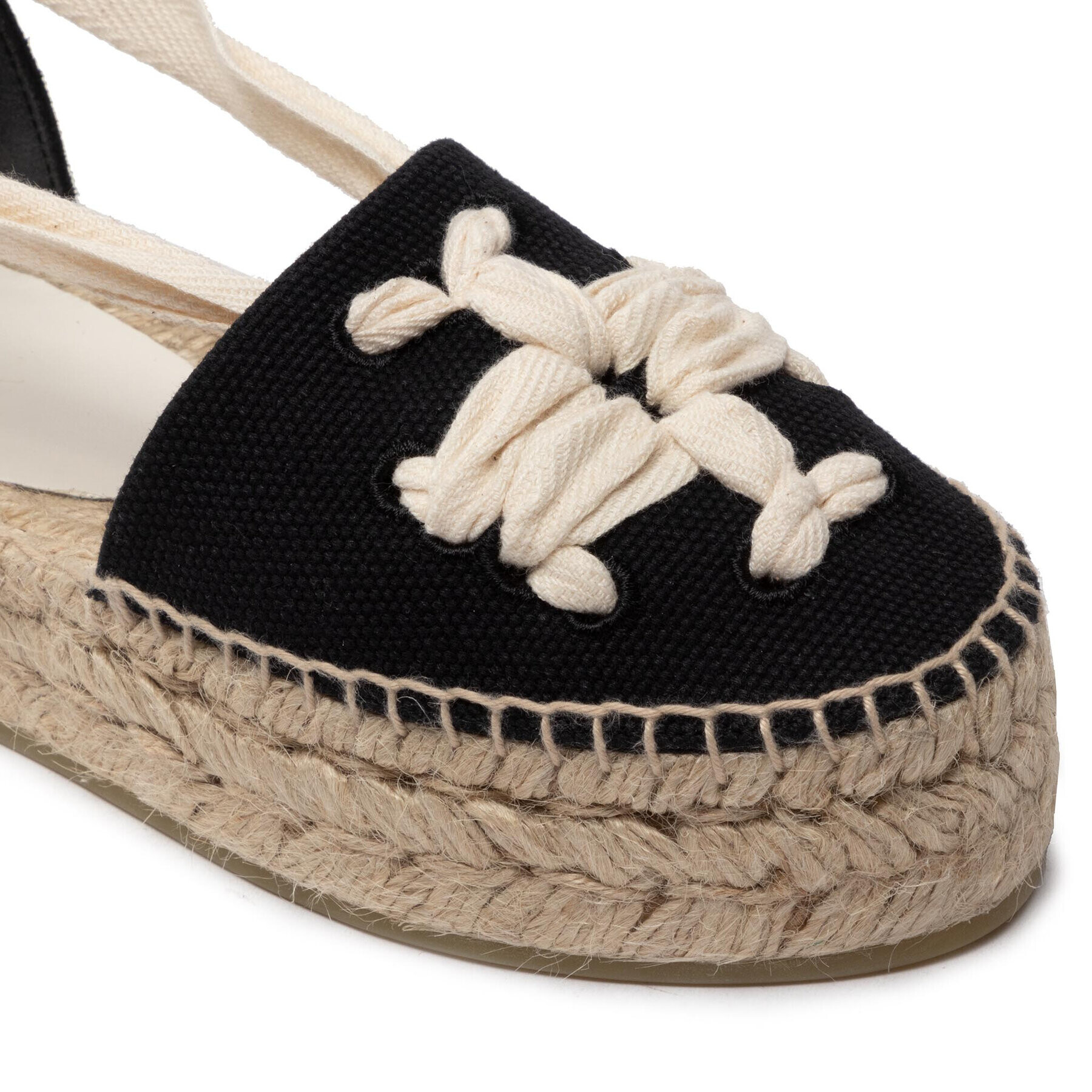 Tory Burch Espadrilky Woven Double Espadrille 140308 Černá - Pepit.cz