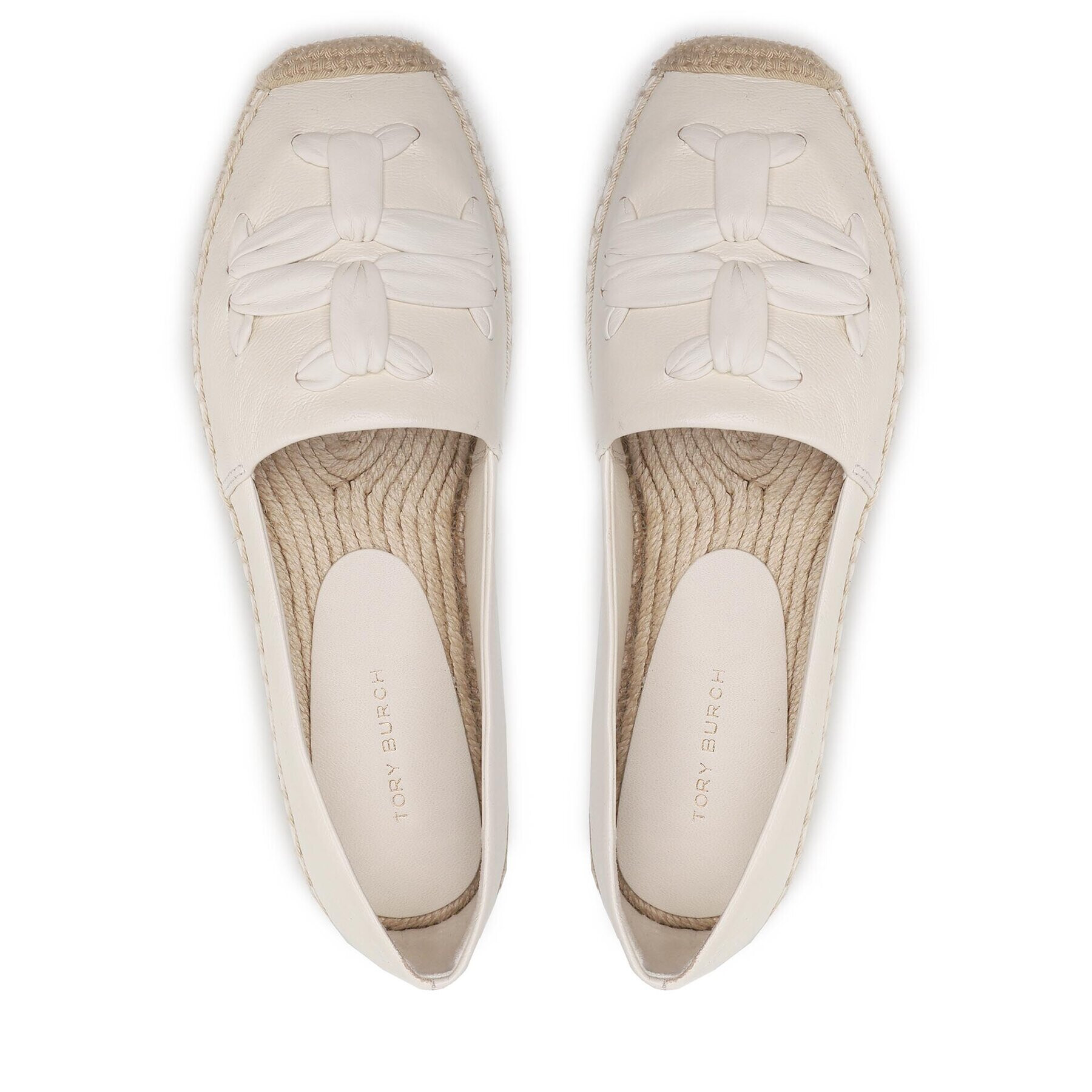 Tory Burch Espadrilky Woven Doublet Aline Espadrille Leather 144042 Béžová - Pepit.cz