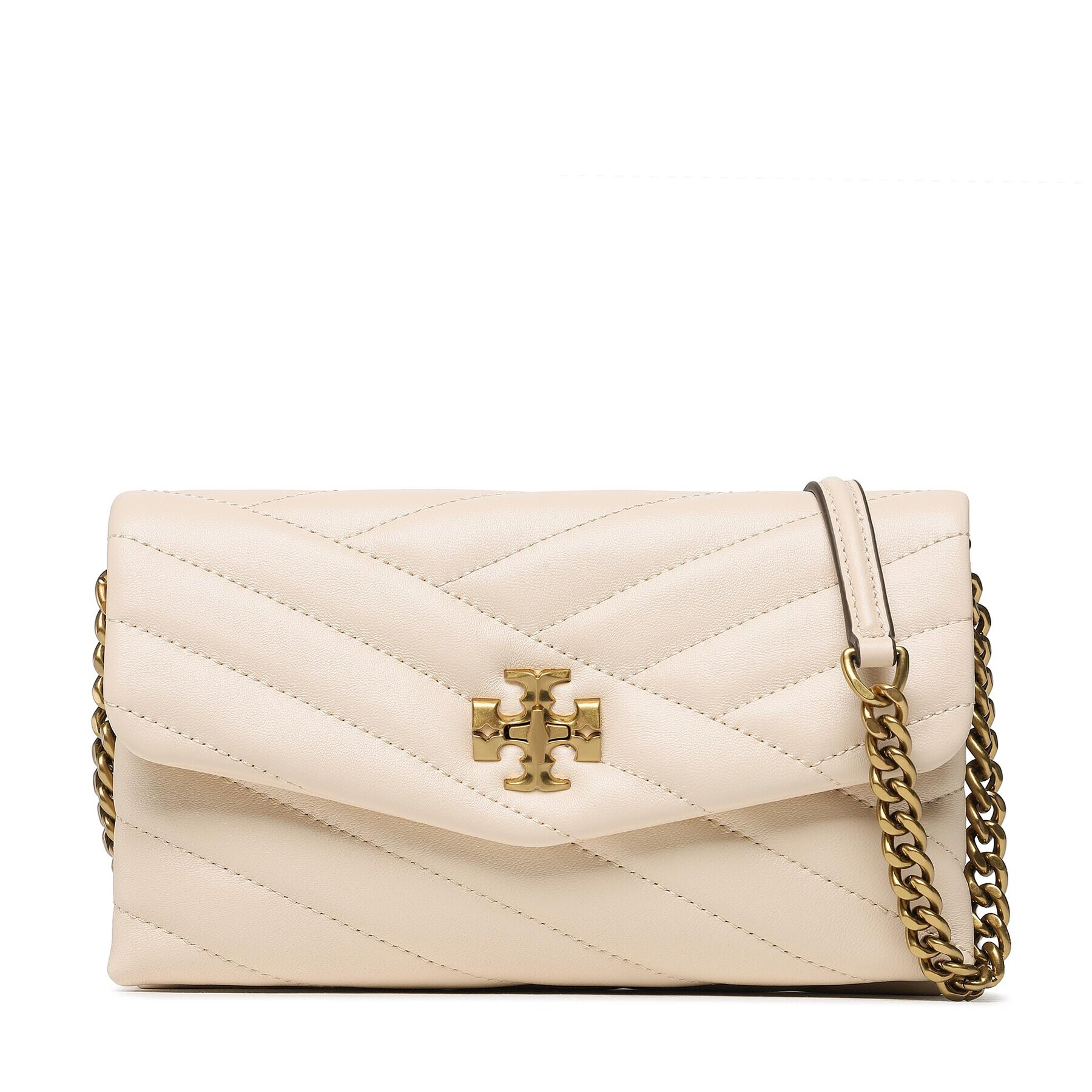 Tory Burch Kabelka Kira Chevron Chain 90343 Béžová - Pepit.cz