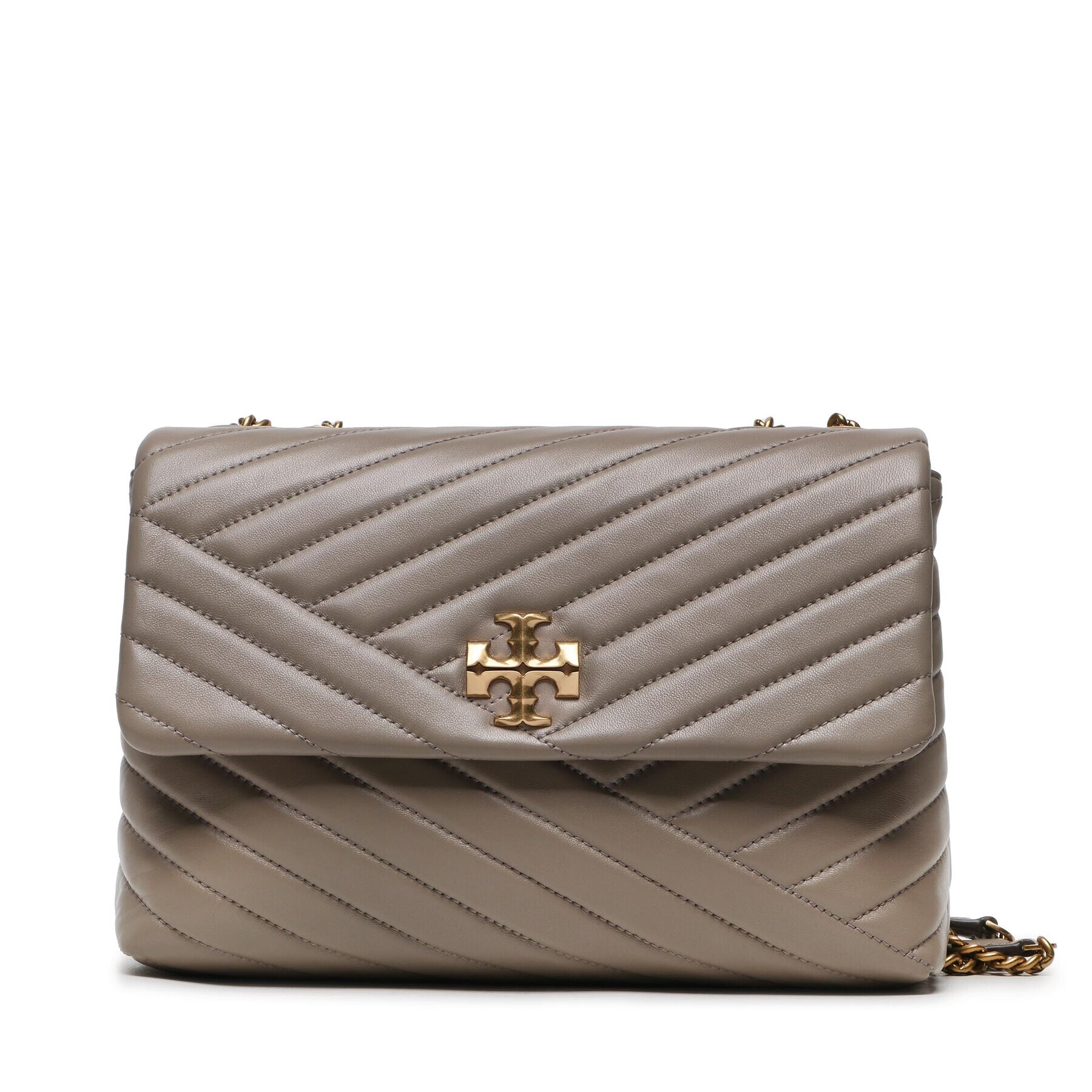 Tory Burch Kabelka Kira Chevron Convertible Shoulder Bag 90446 Šedá - Pepit.cz