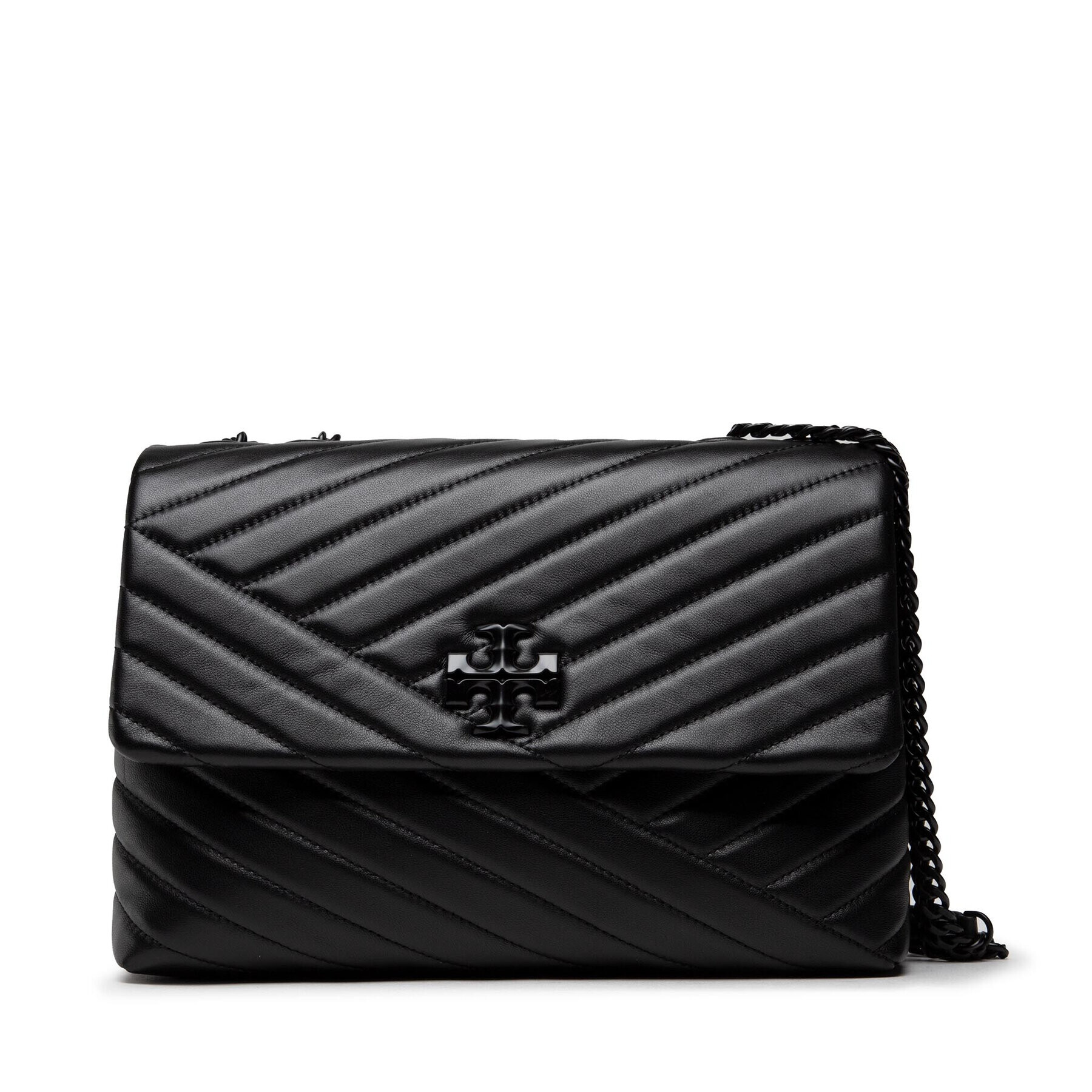 Tory Burch Kabelka Kira Chevron Powder 90857 Černá - Pepit.cz