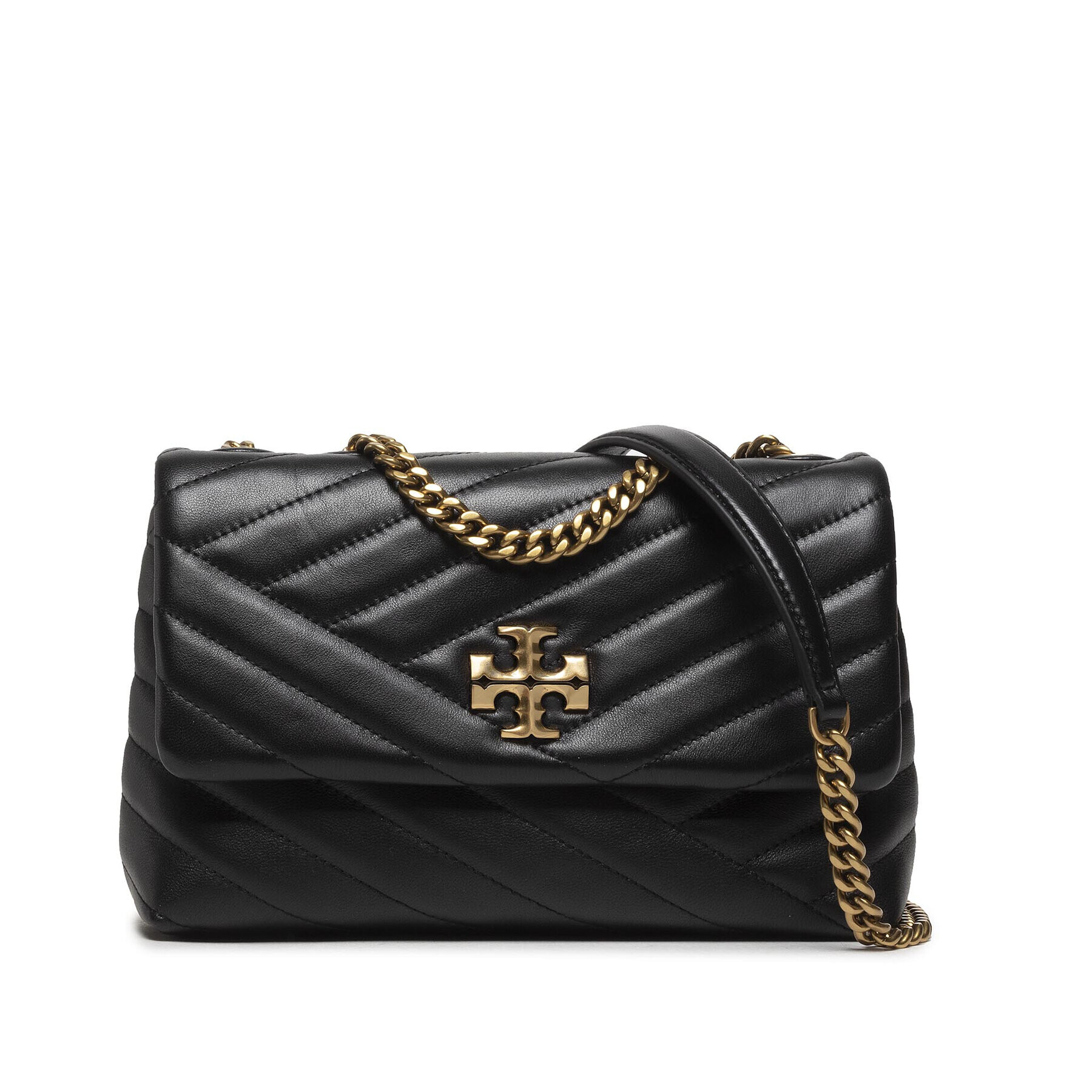 Tory Burch Kabelka Kira Chevron Small Convertible 90452 Černá - Pepit.cz