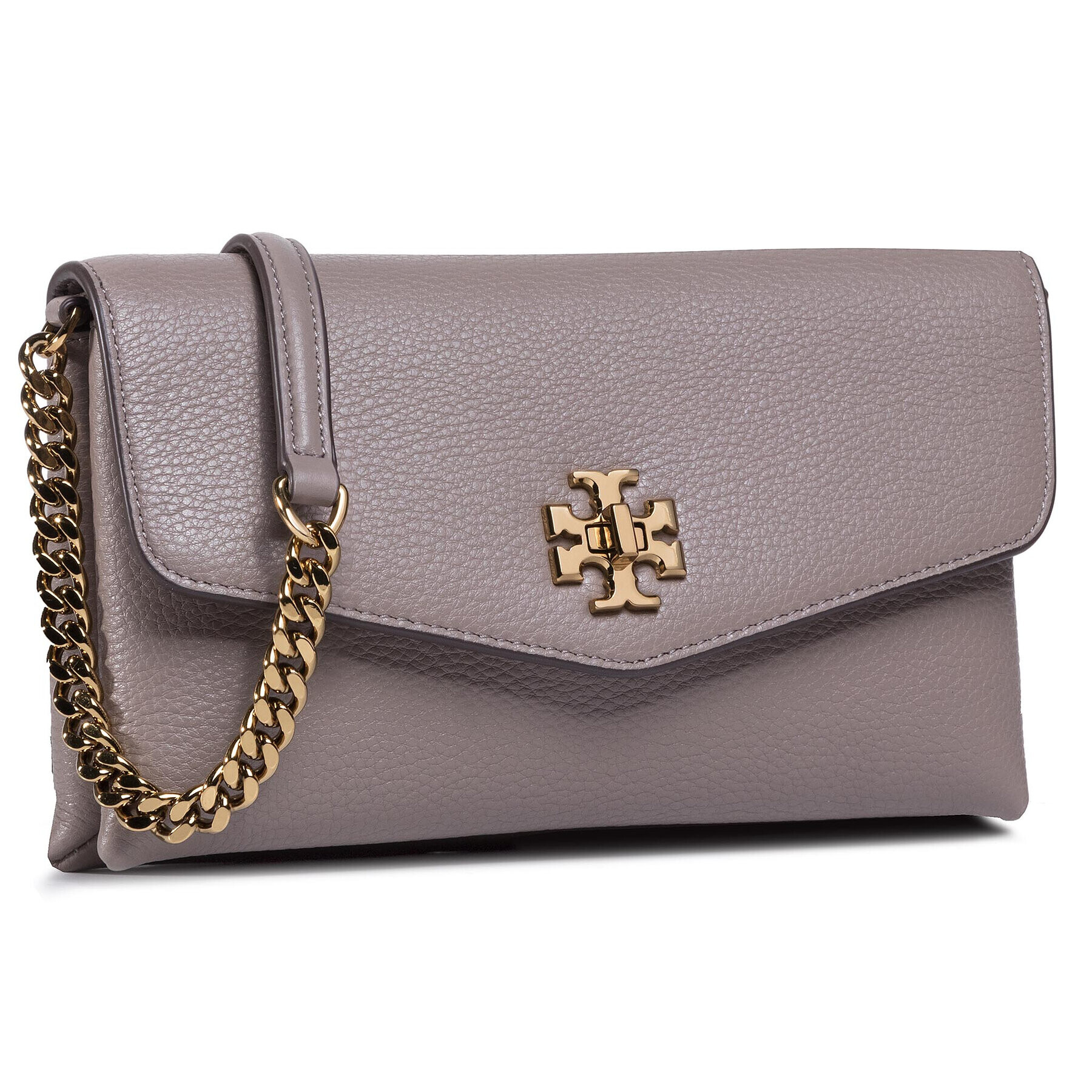 Tory Burch Kabelka Kira Pebbled Chain Wallet 74881 Hnědá - Pepit.cz