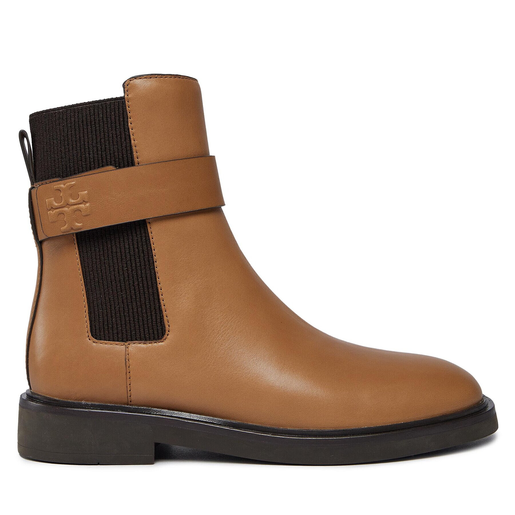 Tory Burch Kotníková obuv s elastickým prvkem Double T Chelsea Boot 152831 Béžová - Pepit.cz