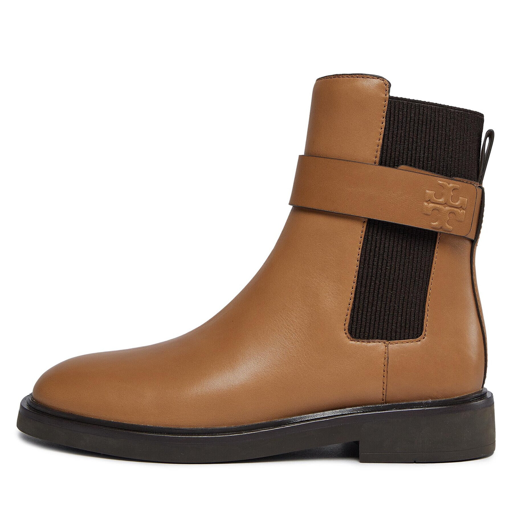 Tory Burch Kotníková obuv s elastickým prvkem Double T Chelsea Boot 152831 Béžová - Pepit.cz