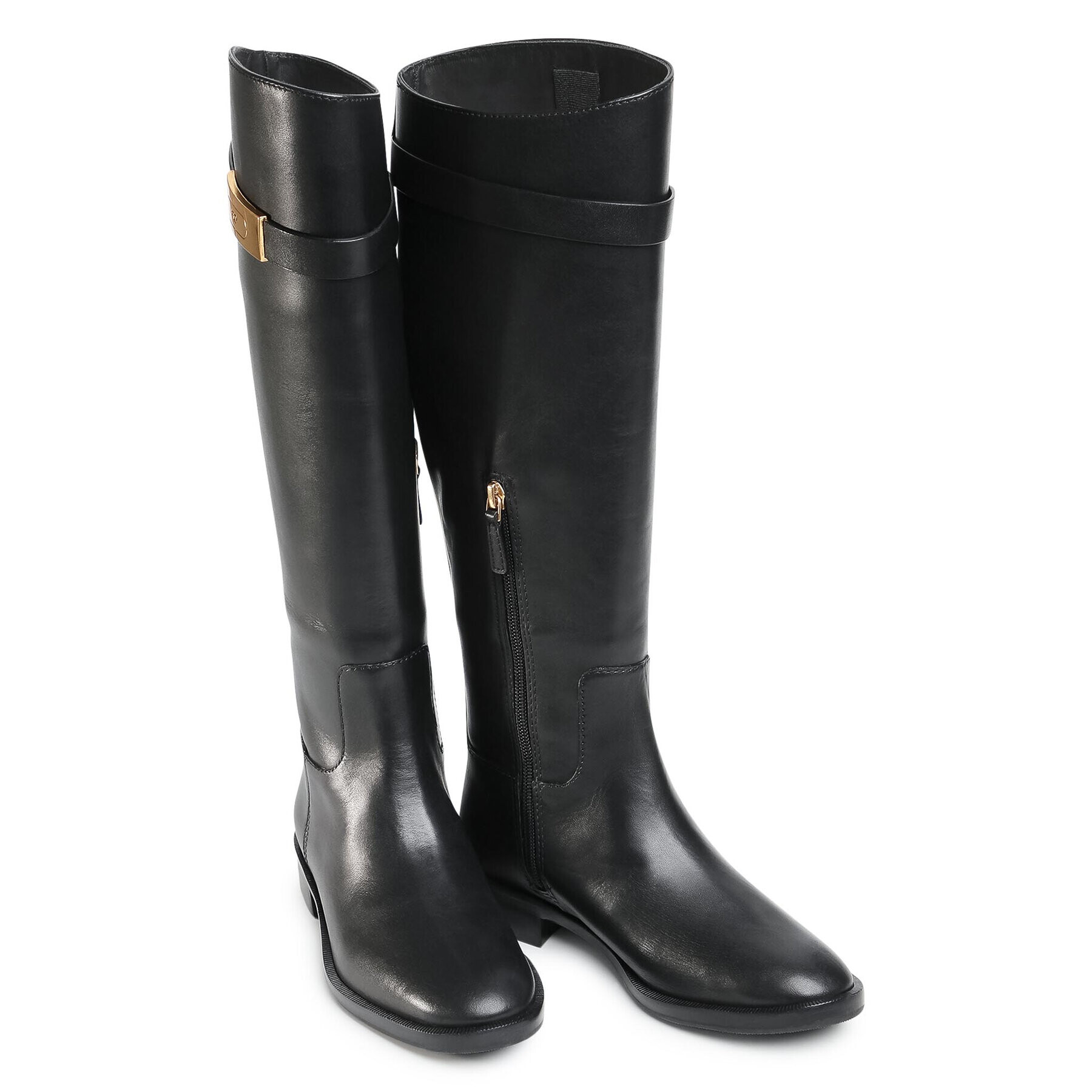 Tory Burch Kozačky ve vojenském stylu Riding Boot 77223 Černá - Pepit.cz