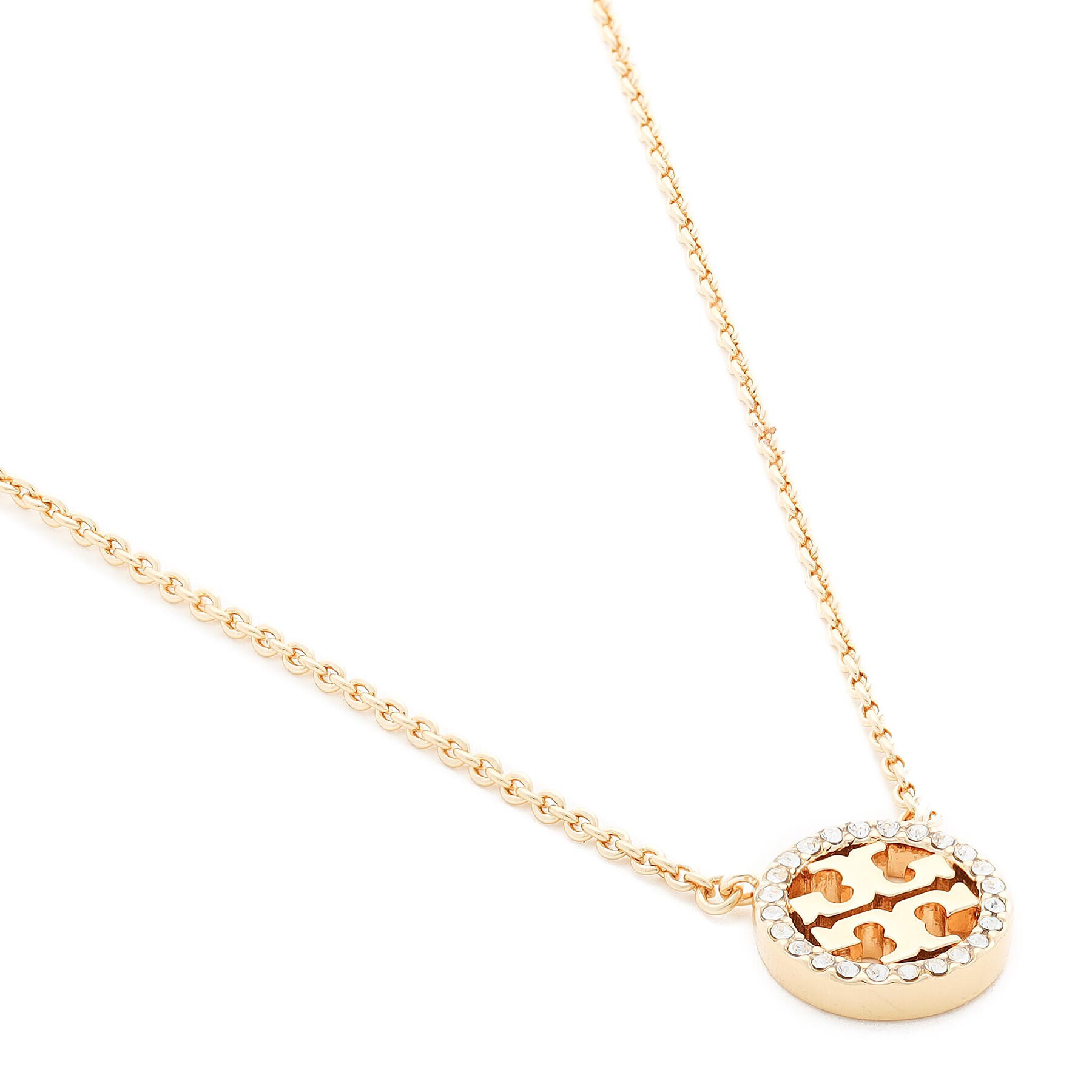 Tory Burch Náhrdelník Crystal Logo Delicate Necklace 53420 Zlatá - Pepit.cz