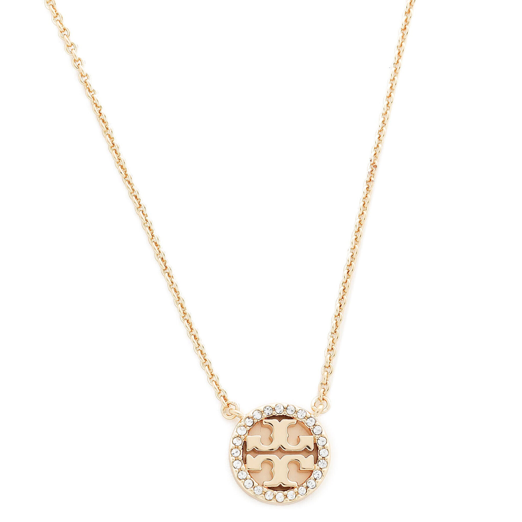 Tory Burch Náhrdelník Crystal Logo Delicate Necklace 53420 Zlatá - Pepit.cz