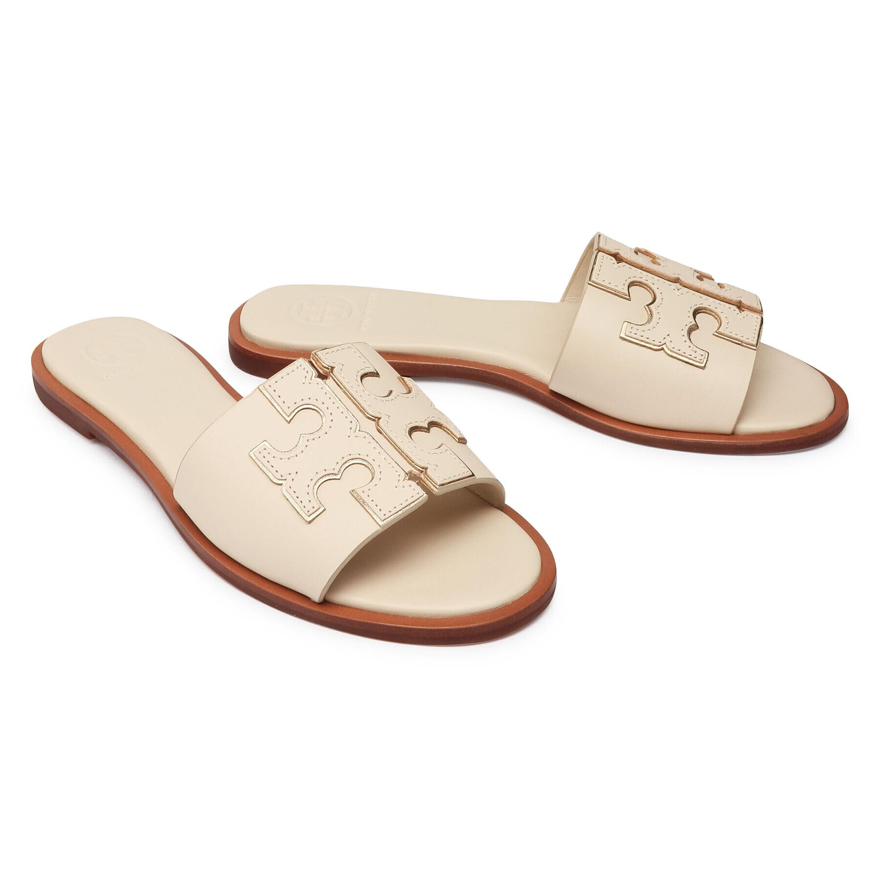 Tory Burch Nazouváky Ines Slide 50109 Béžová - Pepit.cz