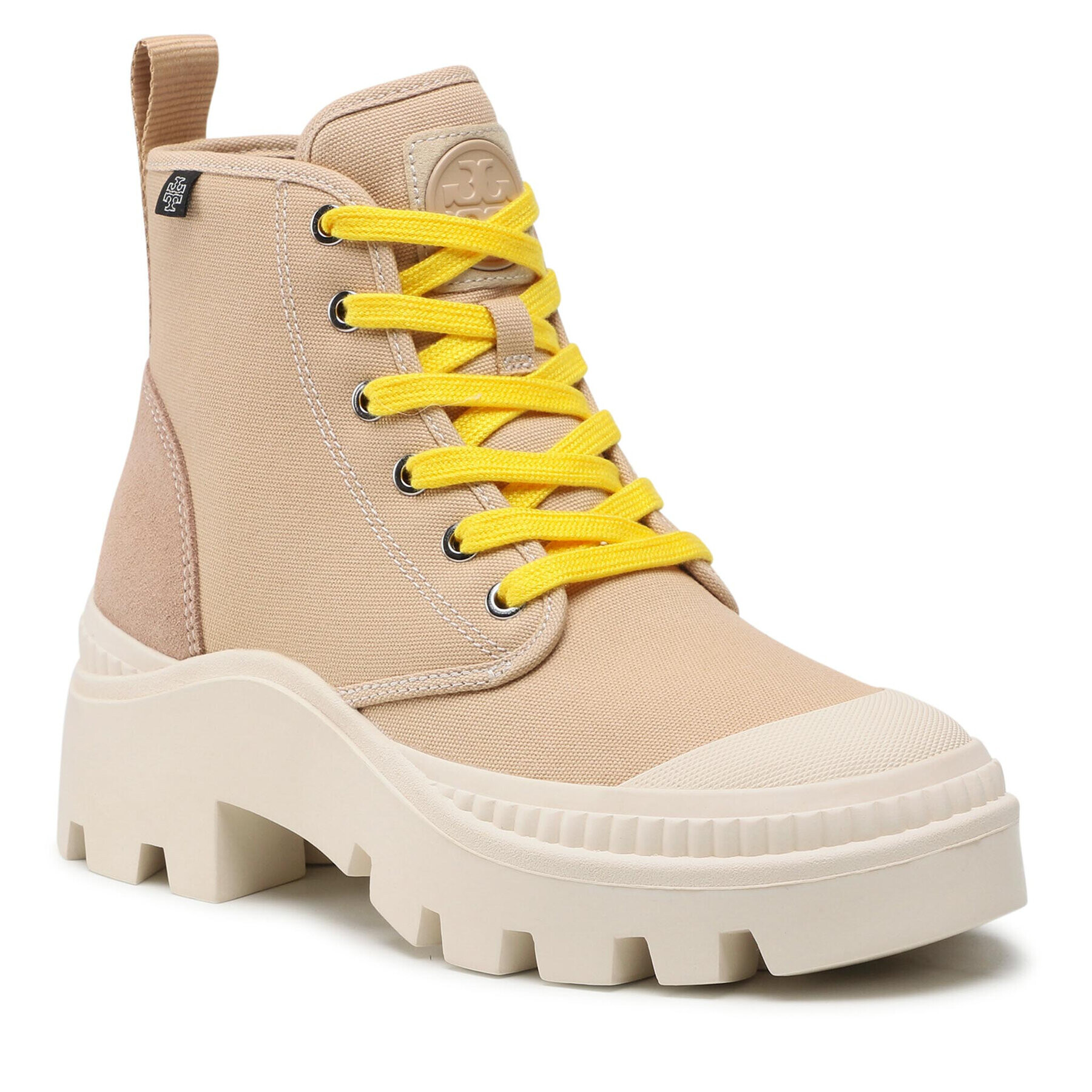 Tory Burch Polokozačky Camp Sneaker Boot 87696 Béžová - Pepit.cz