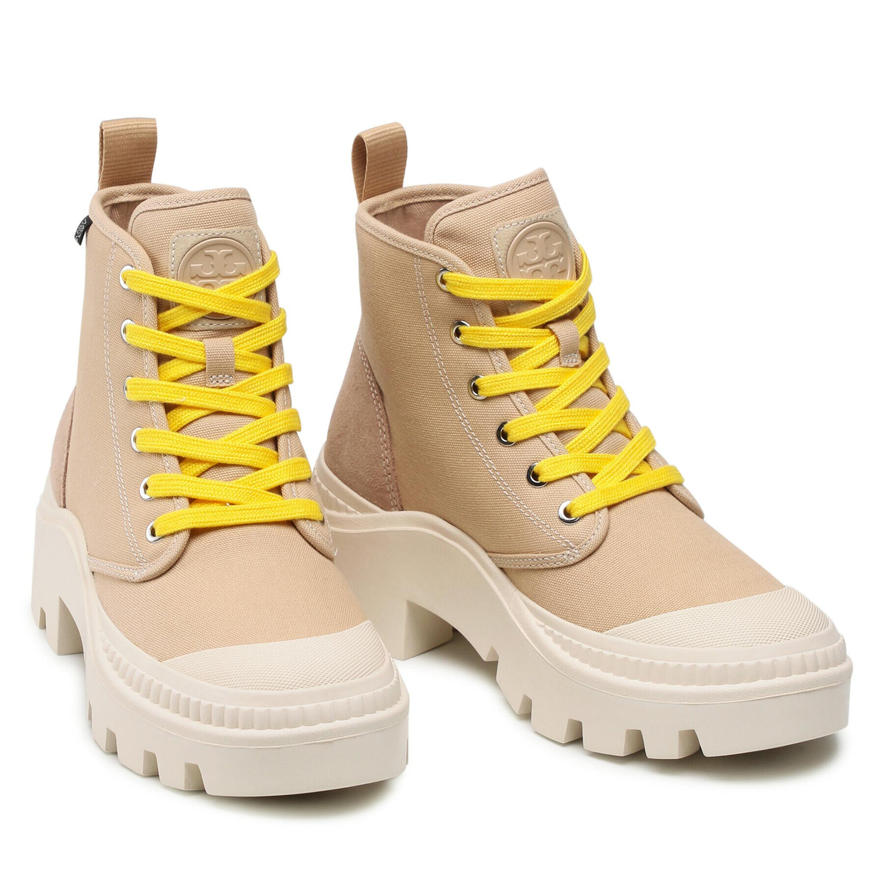 Tory Burch Polokozačky Camp Sneaker Boot 87696 Béžová - Pepit.cz