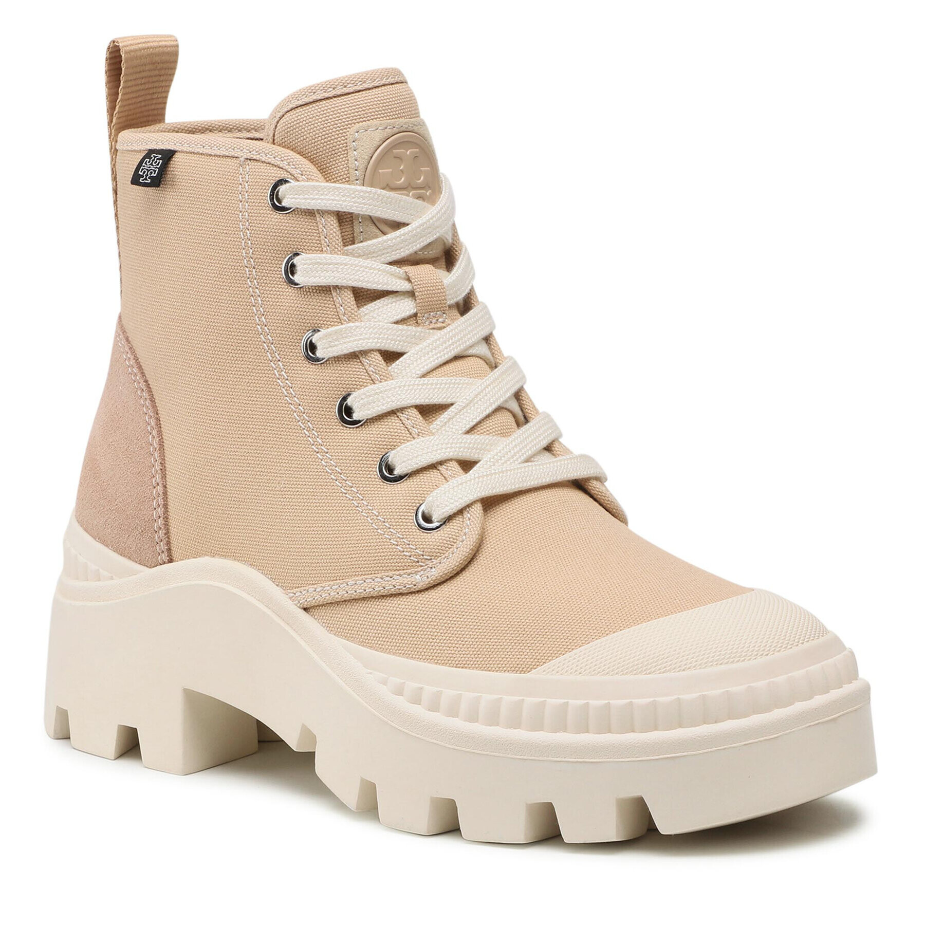 Tory Burch Polokozačky Camp Sneaker Boot 87696 Béžová - Pepit.cz