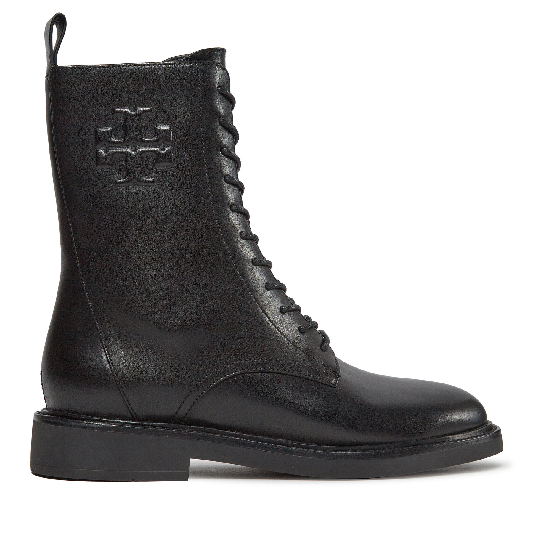 Tory Burch Polokozačky Double T Combat Boot 154336 Černá - Pepit.cz