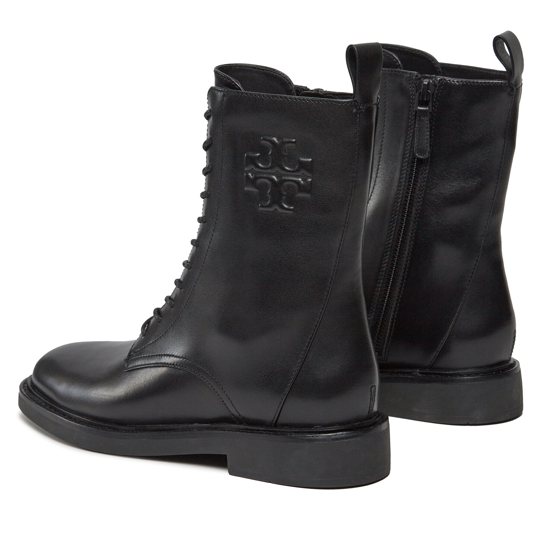 Tory Burch Polokozačky Double T Combat Boot 154336 Černá - Pepit.cz