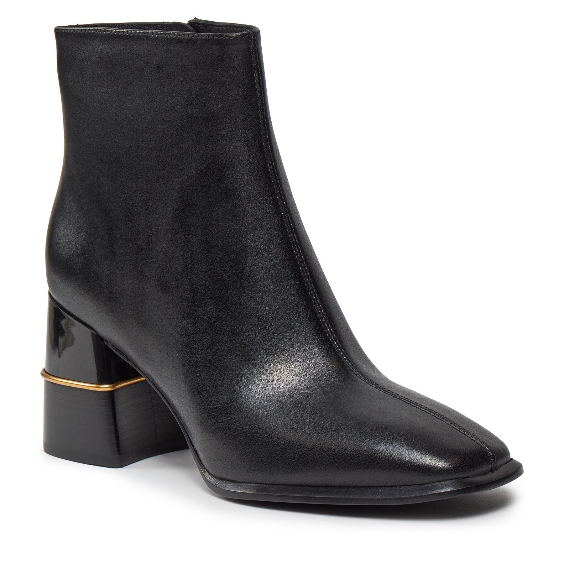 Tory Burch Polokozačky Leather Ankle Boot 75Mm 155490 Černá - Pepit.cz