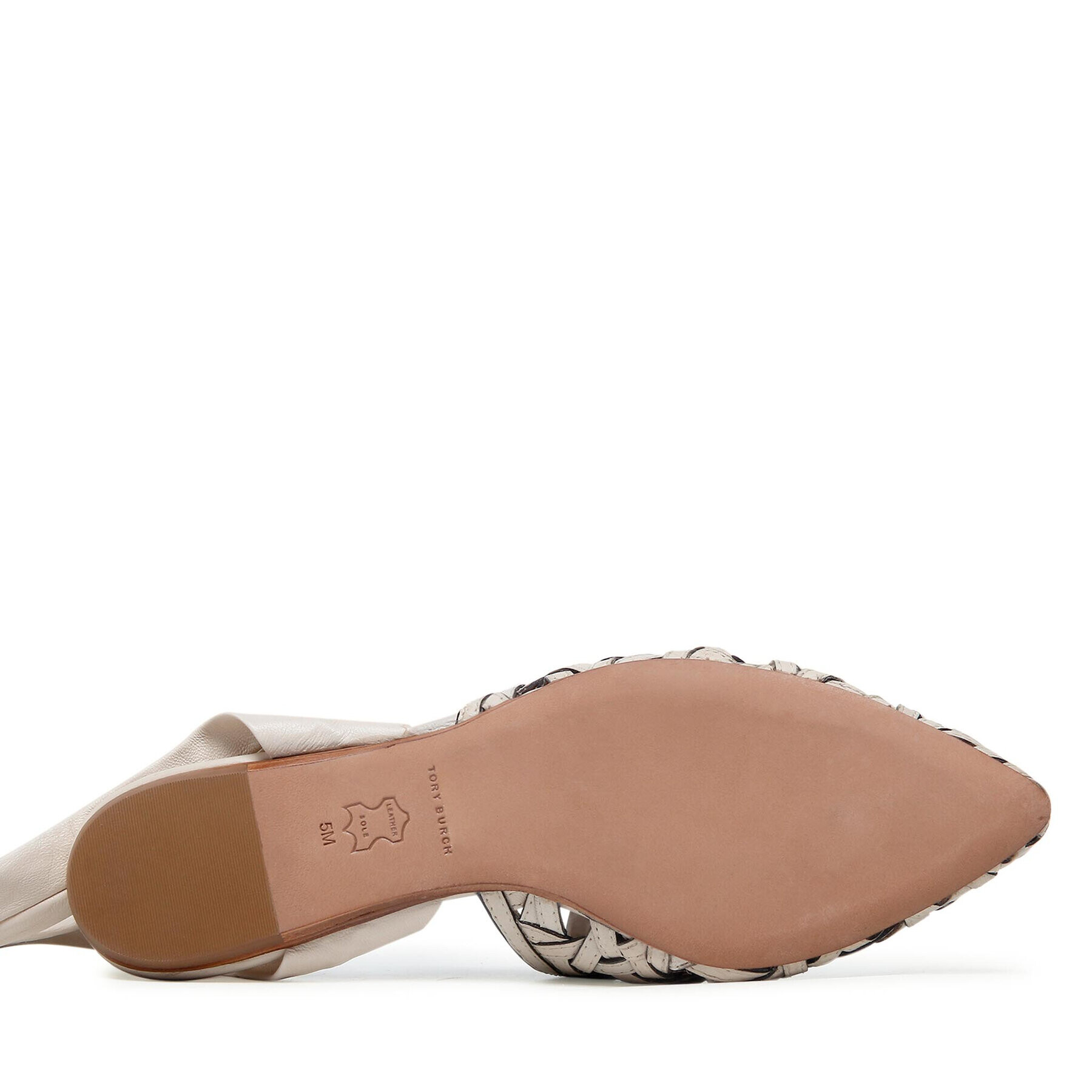 Tory Burch Sandály Basketweave Wrap Flat 85255 Béžová - Pepit.cz