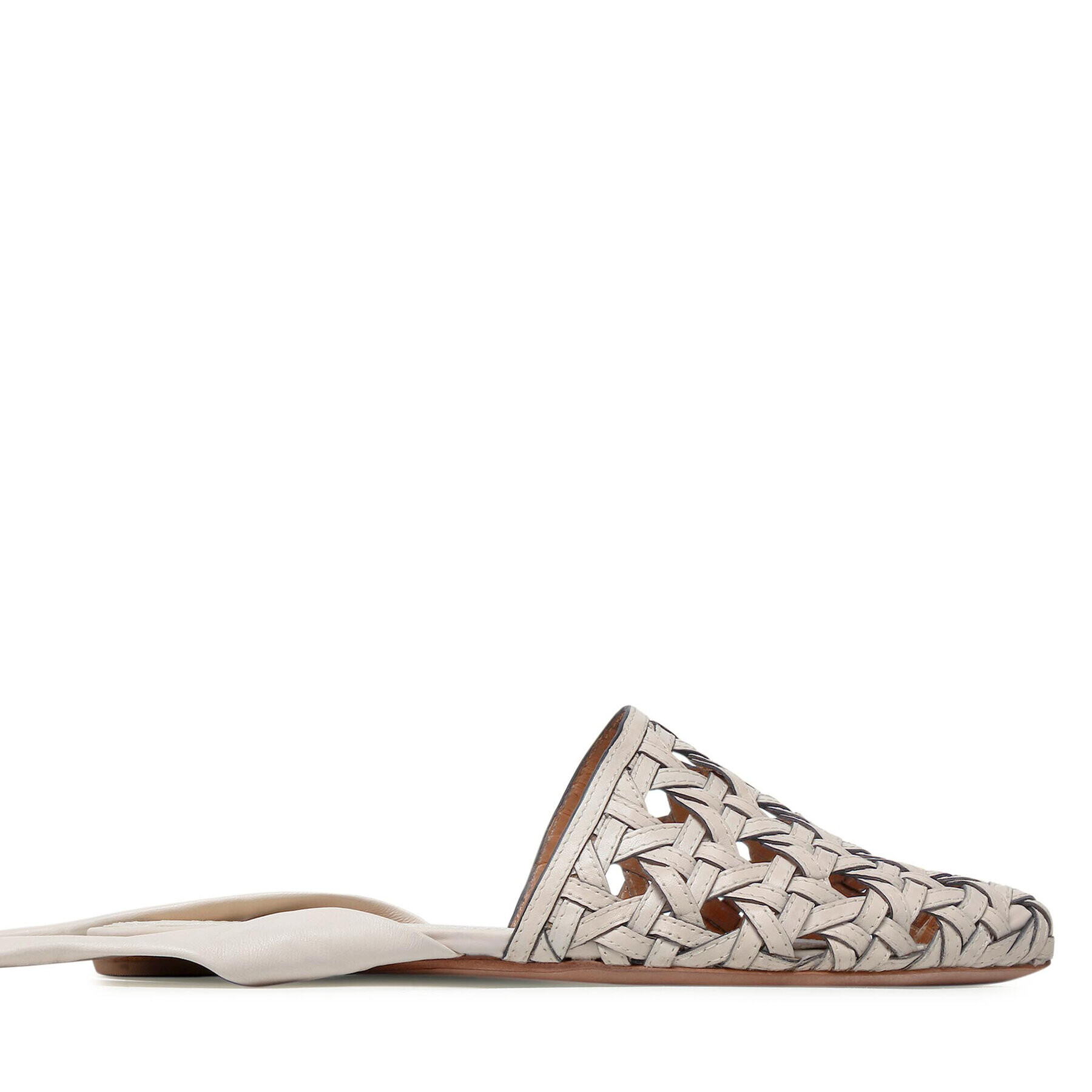 Tory Burch Sandály Basketweave Wrap Flat 85255 Béžová - Pepit.cz