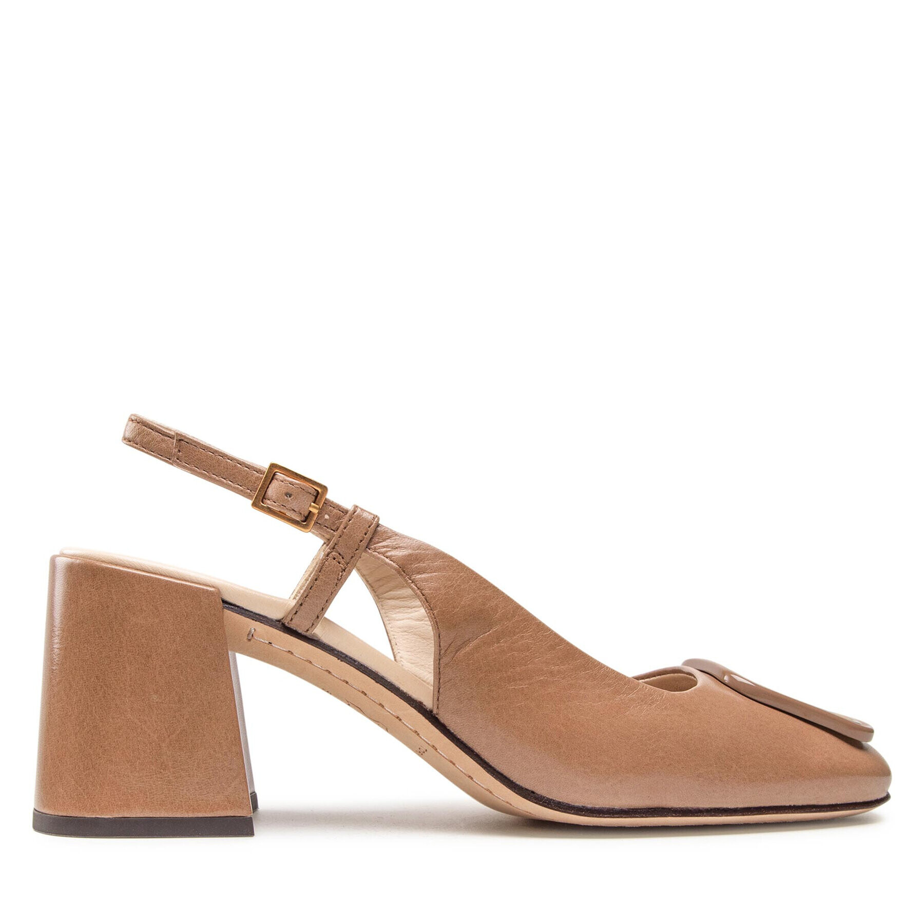 Tory Burch Sandály Georgia Slingback 70Mm 136335 Hnědá - Pepit.cz