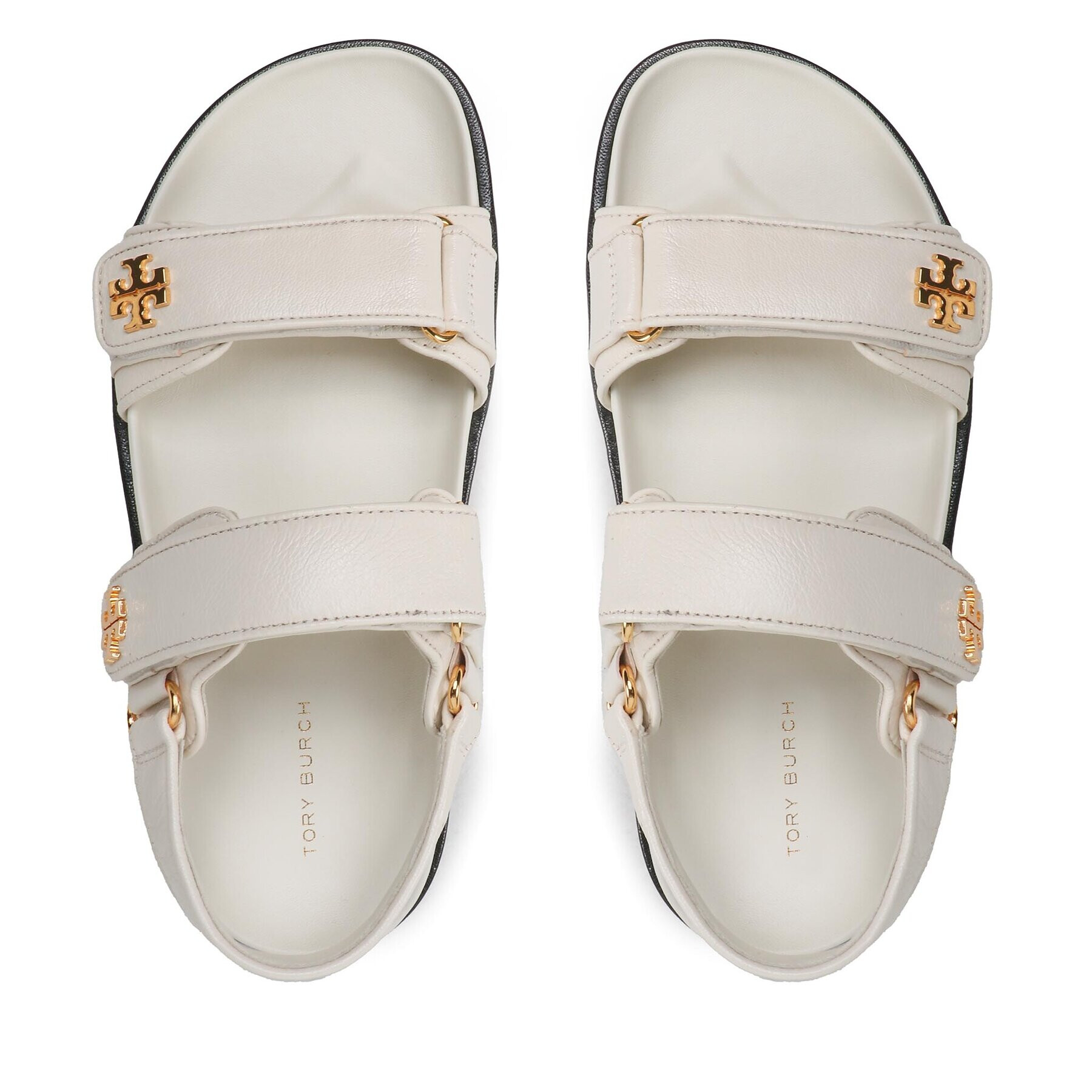 Tory Burch Sandály Kira Sport Sandal Calf Leather 144328 Écru - Pepit.cz