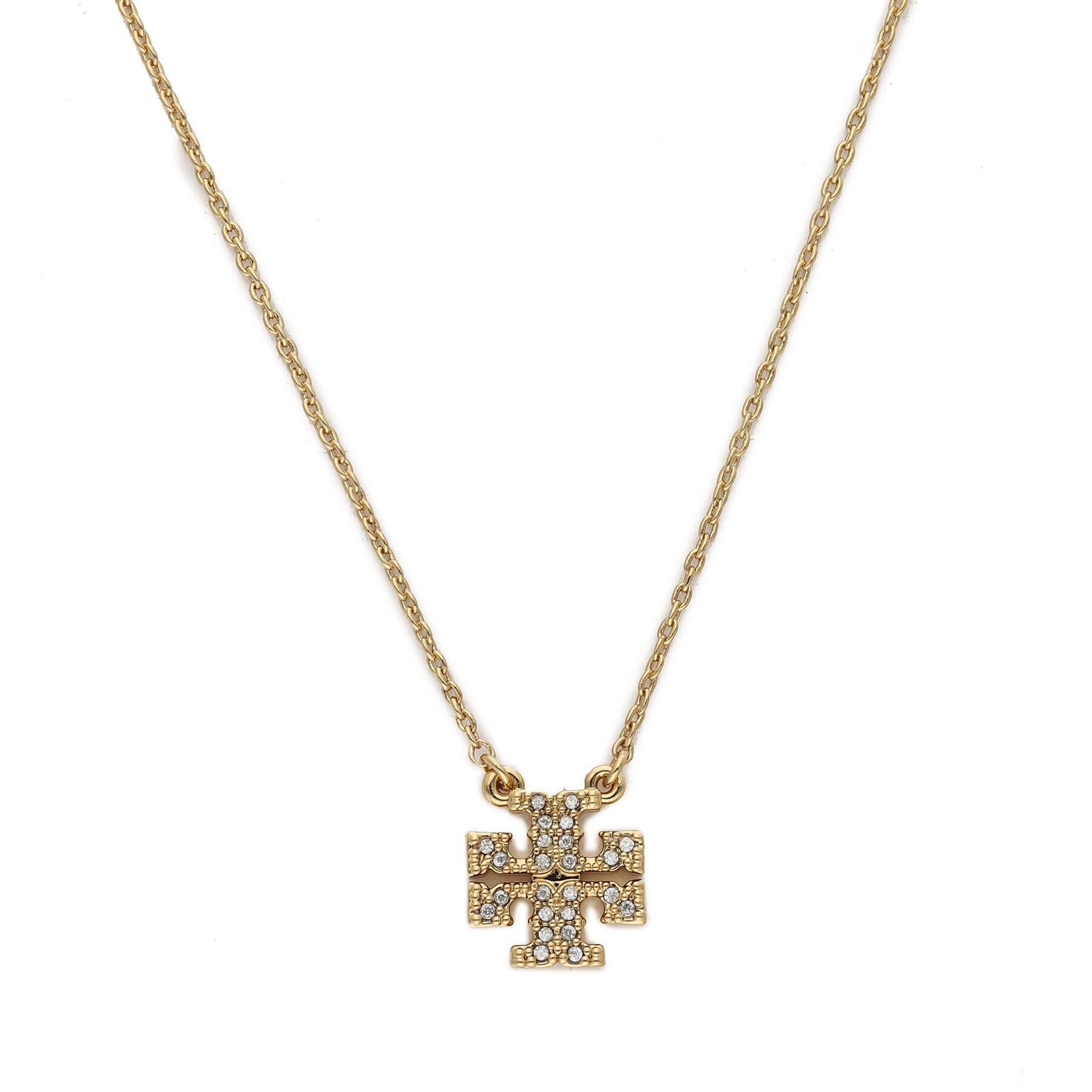 Tory Burch Set náušnice a náhrdelník Kira Pave Pendant And Stud Earring Set 145510 Zlatá - Pepit.cz