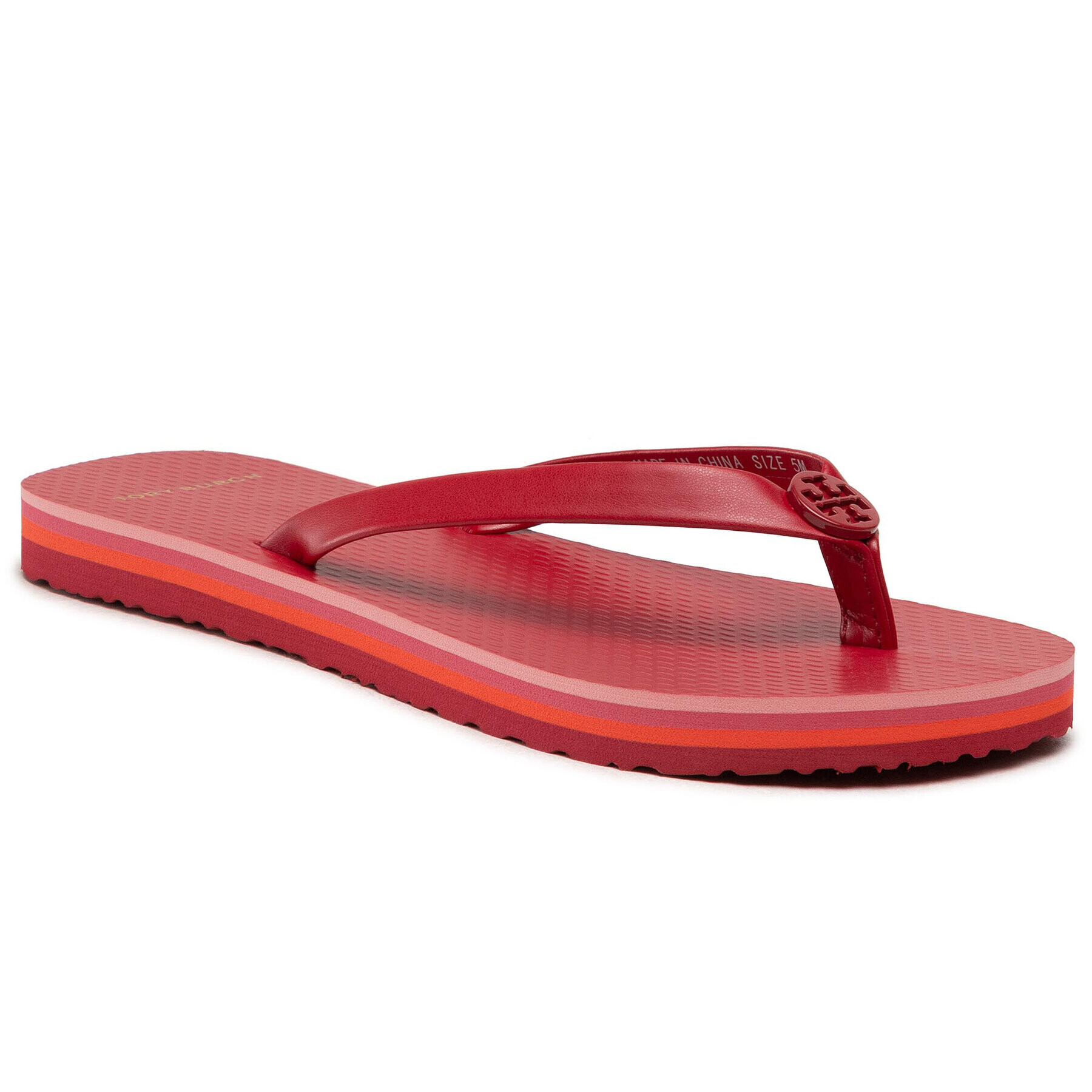 Tory Burch Žabky Mini Minnie Flip Flop 76732 Bordó - Pepit.cz