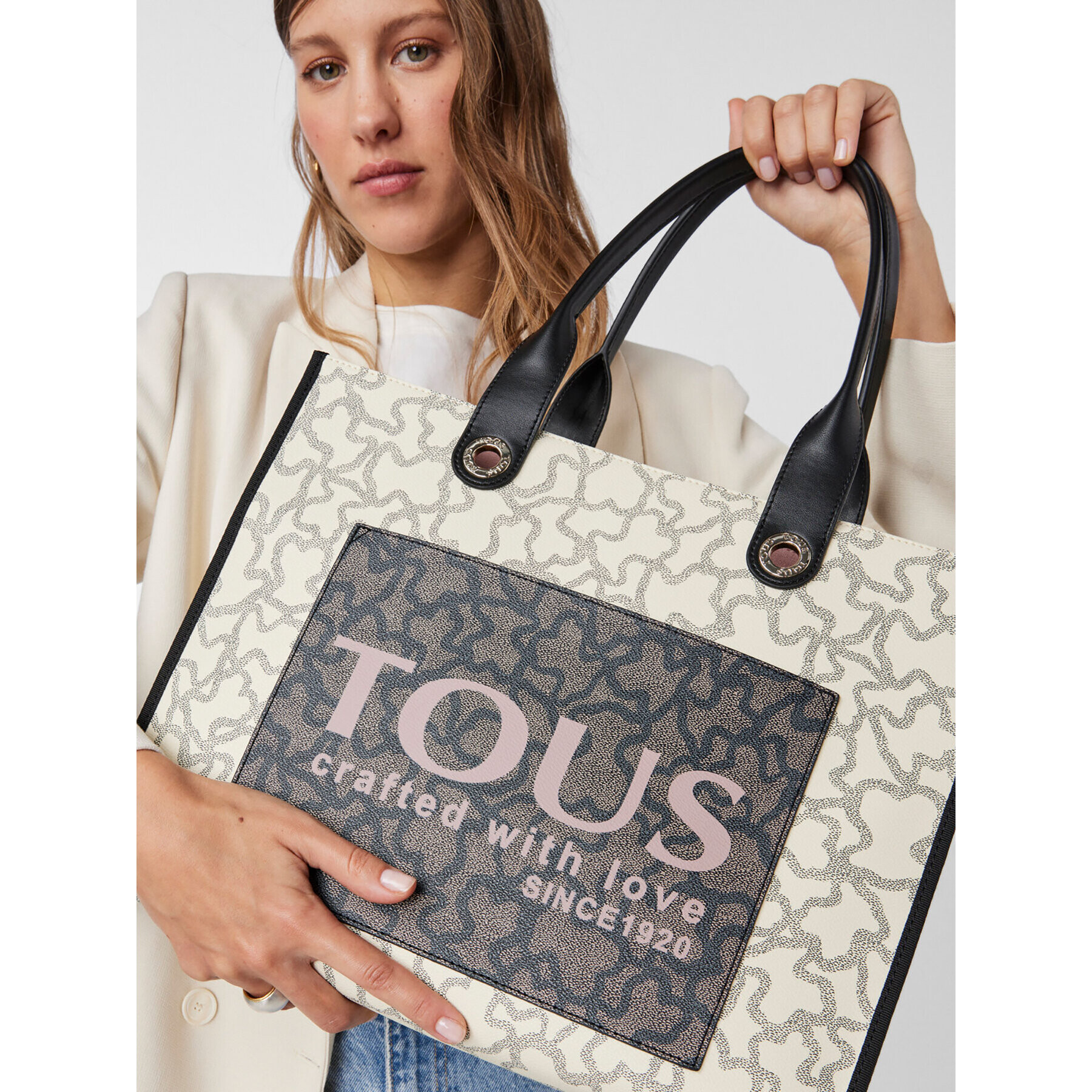 TOUS Kabelka Shopping Xl. Amaya K Icon 2001514159 Béžová - Pepit.cz