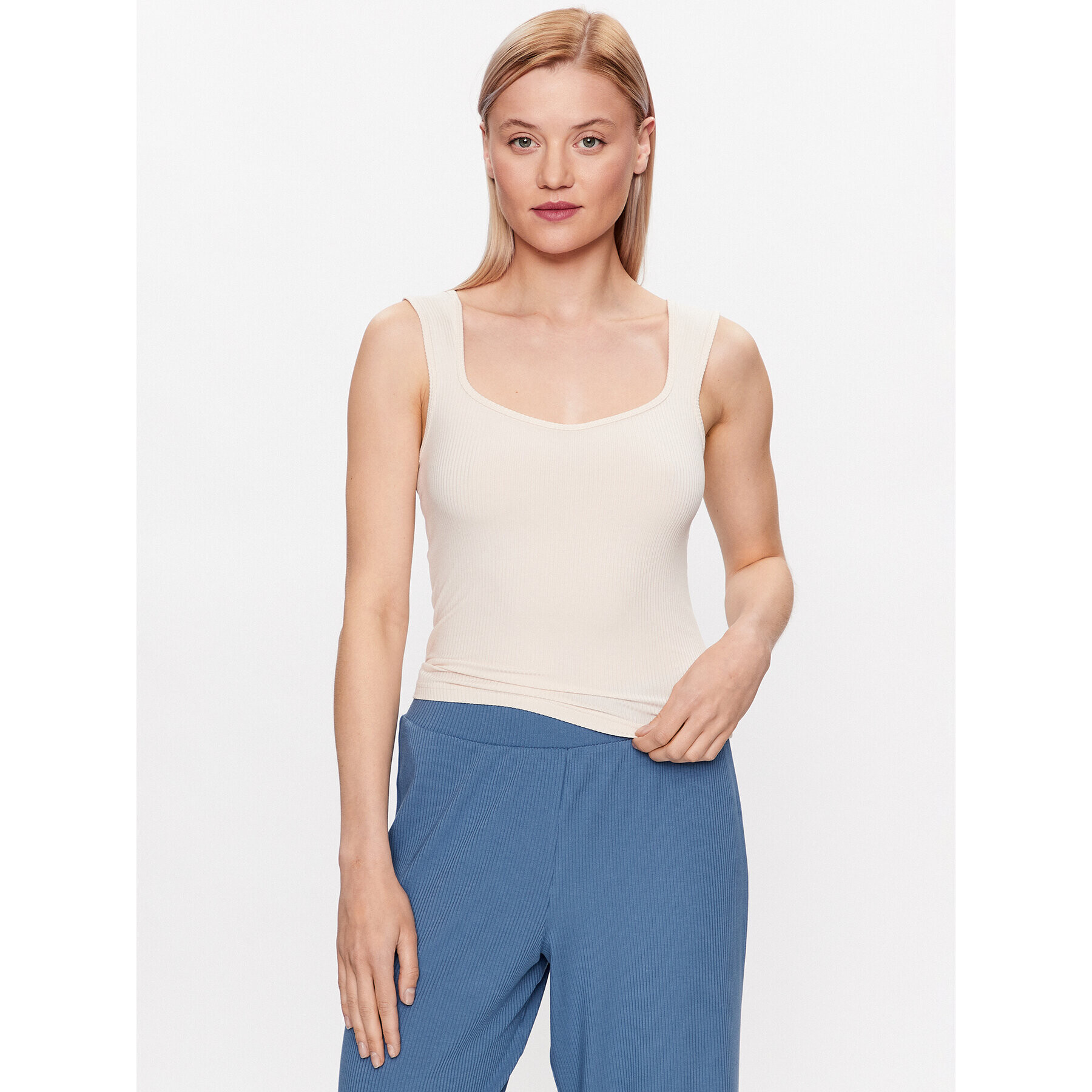 Triumph Pyžamový top Natural Spotlight Camisole 10214842 Écru Regular Fit - Pepit.cz