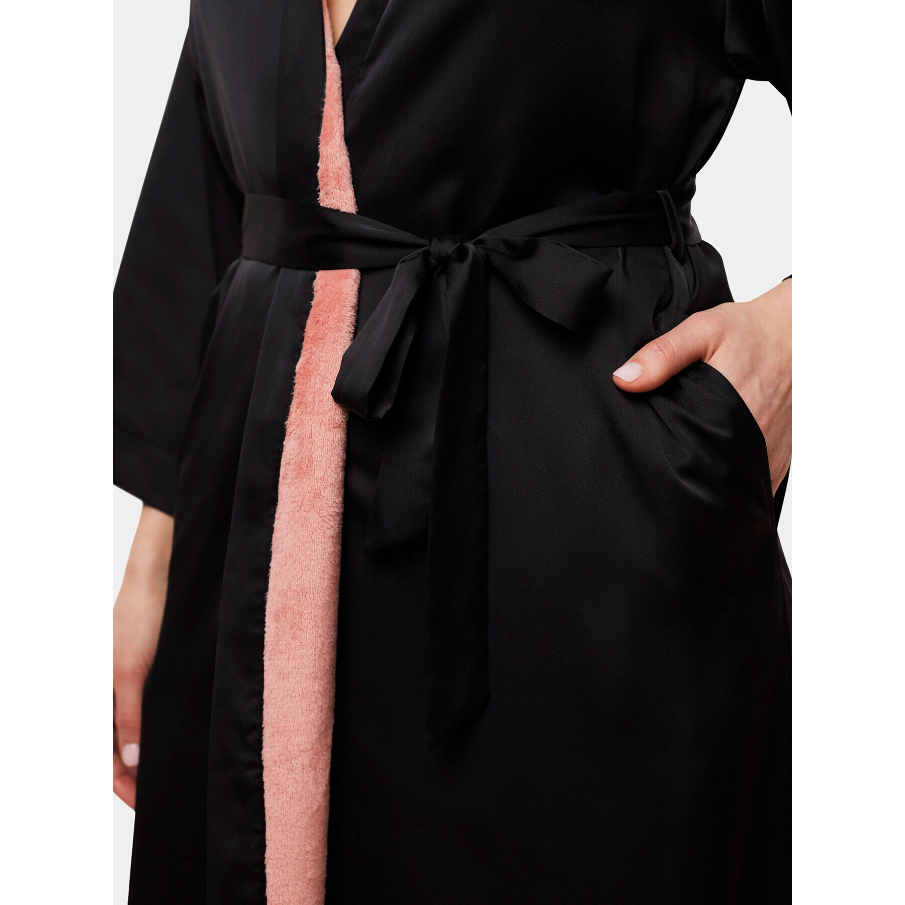 Triumph Župan Robes Satin Robe 01 10216534 Černá - Pepit.cz