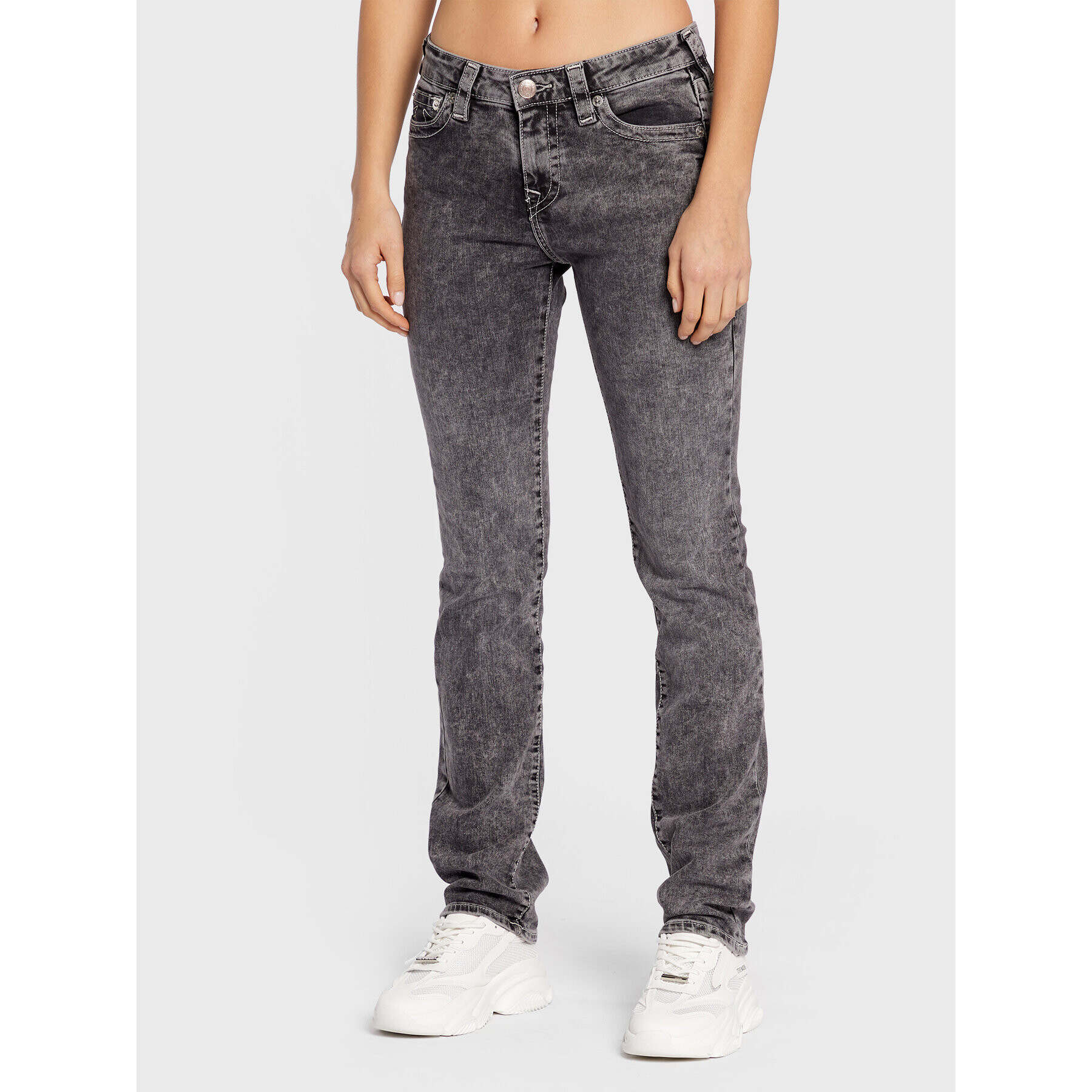 True Religion Jeansy Billie 205692 Šedá Straight Fit - Pepit.cz