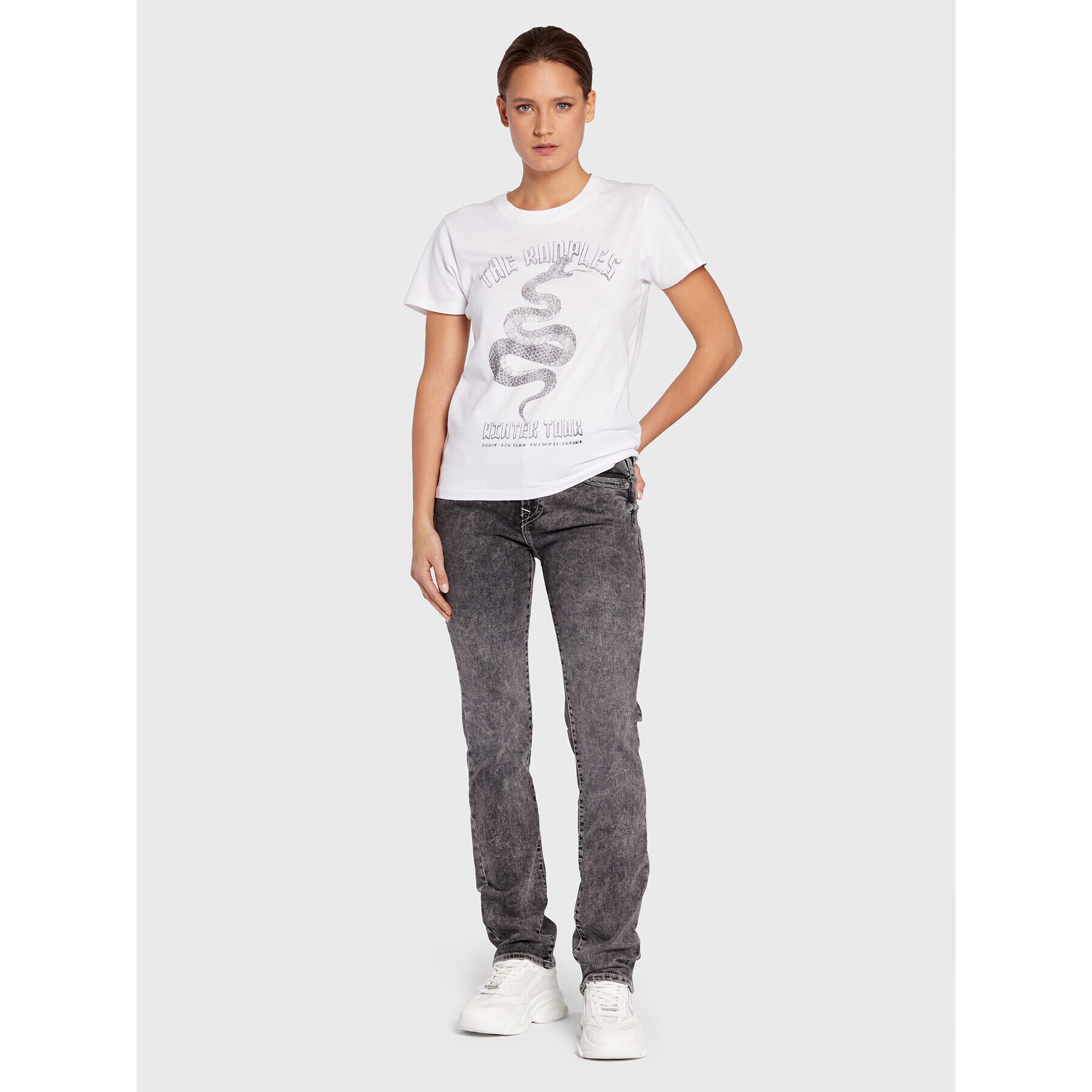 True Religion Jeansy Billie 205692 Šedá Straight Fit - Pepit.cz